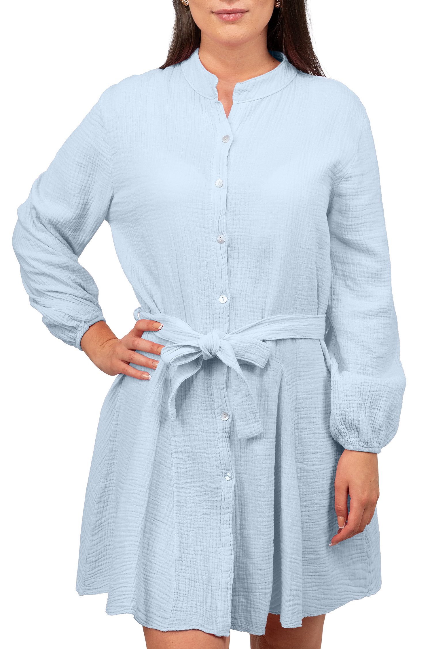 Reichstadt Sommerkleid Damen Oversized Kleider Musselin 25RSW075 Vielseitig kombinierbar als Kleid, Tunika oder Strand-Cover-Up