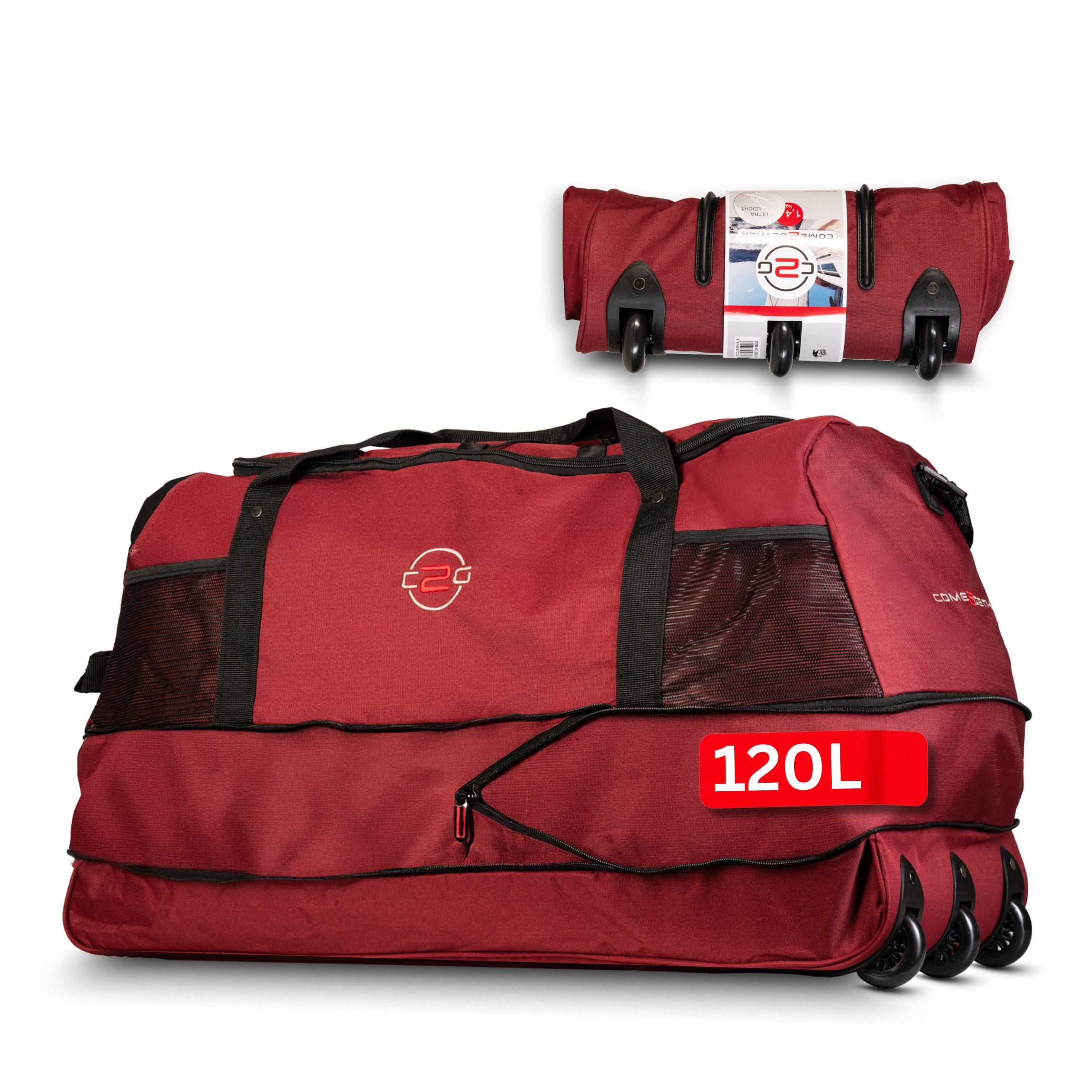 Reisetasche Faltbare Reisetasche mit Rollen 120 L – XXL Rolltasche