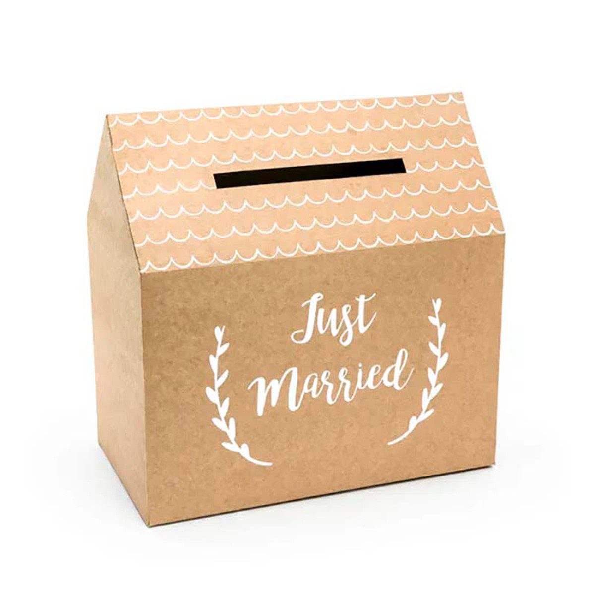 partydeco Geschenkbox Kartenbox Just Married 30x30,5x16,5cm