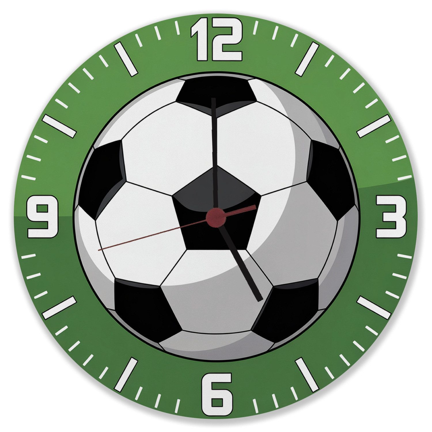Wanduhr Fußball Ziffernblatt Wanduhr aus MDF für Fußballfans