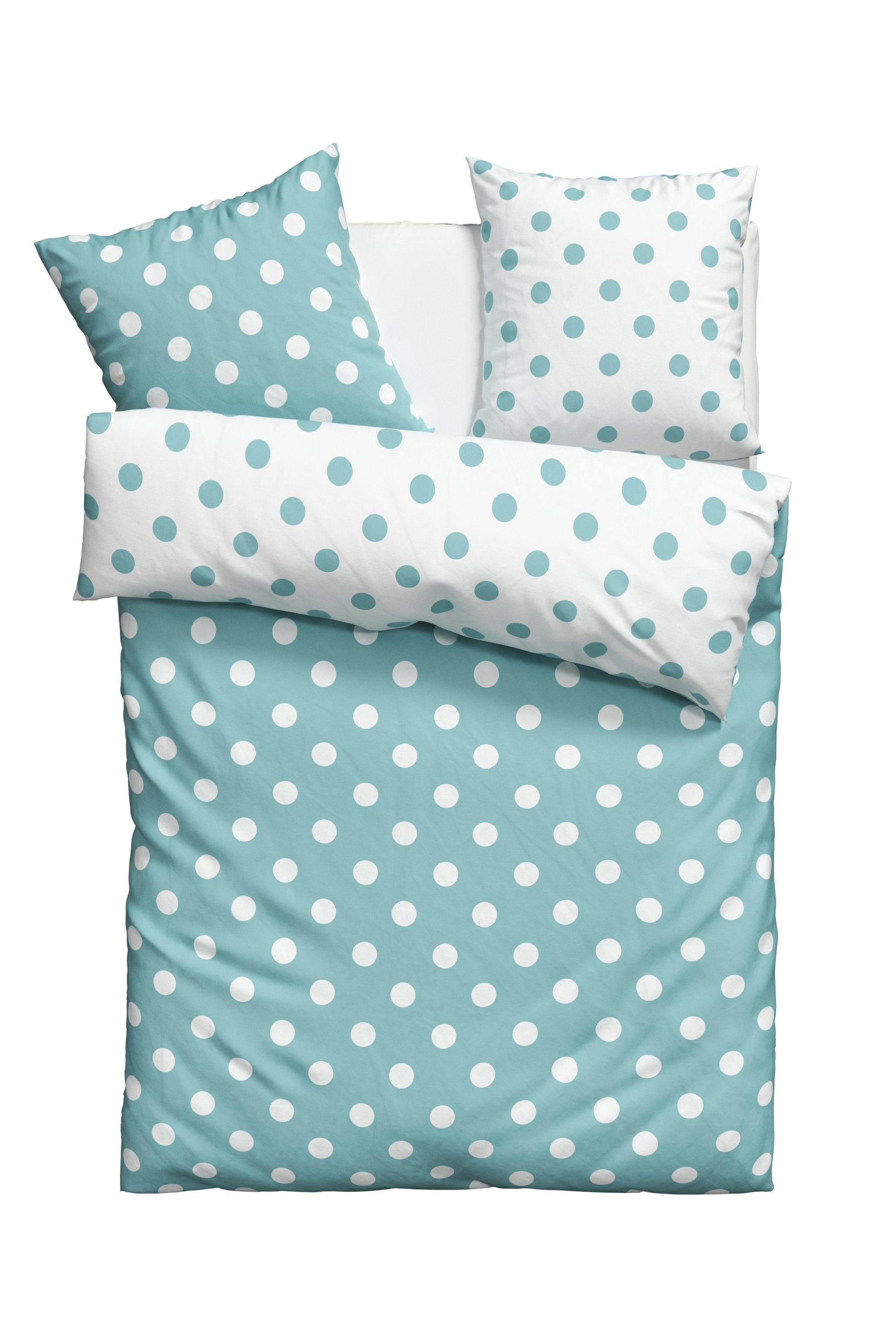 my home Wendebettwäsche Dots, Polycotton recycelt, 2 teilig, ab Größe 135x2 günstig online kaufen