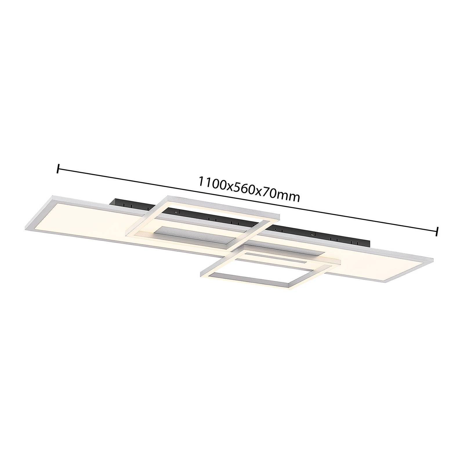 Lucande LED 1 dimmbar, inkl. verbaut, warmweiß Narumi, weiß, fest Deckenleuchte Modern, / Kunststoff, flammig, tageslicht, Eisen, LED-Leuchtmittel Aluminium, Farbwechsel