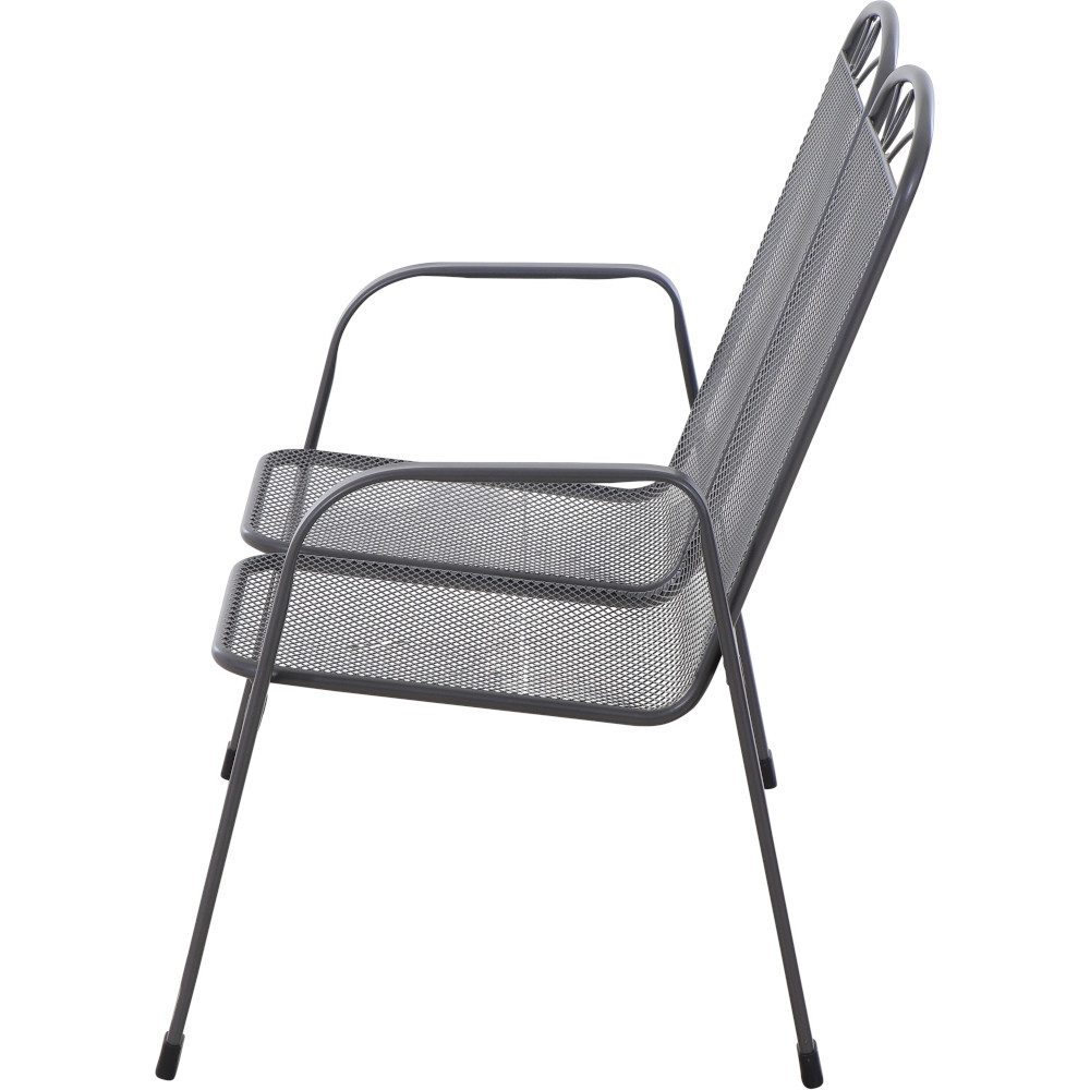 GAUTZSCH Gartenbank in matt-anthrazit - 107,5x94x65 (BxHxT)