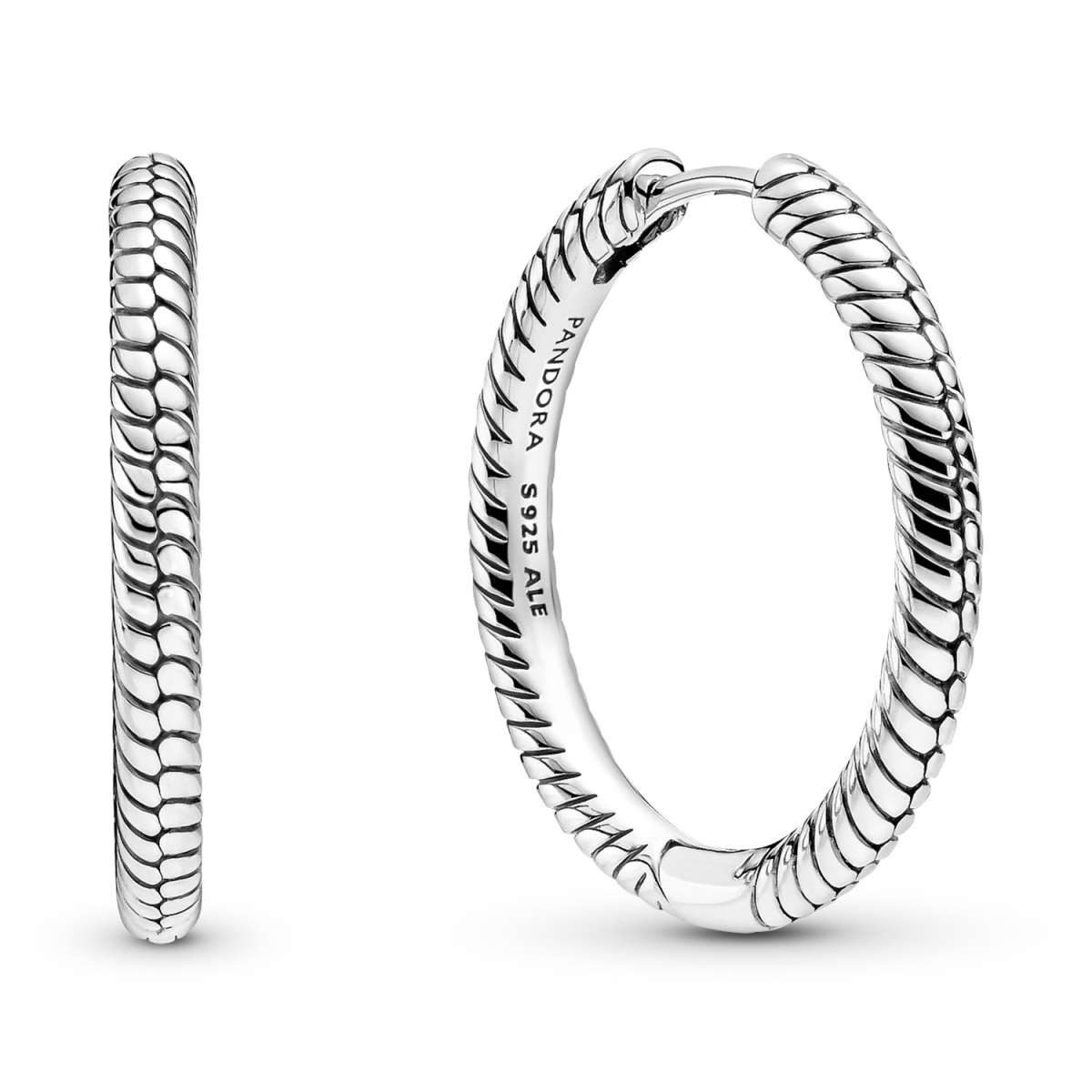 Pandora Paar Creolen 299532C00, Charm für Damen Silber