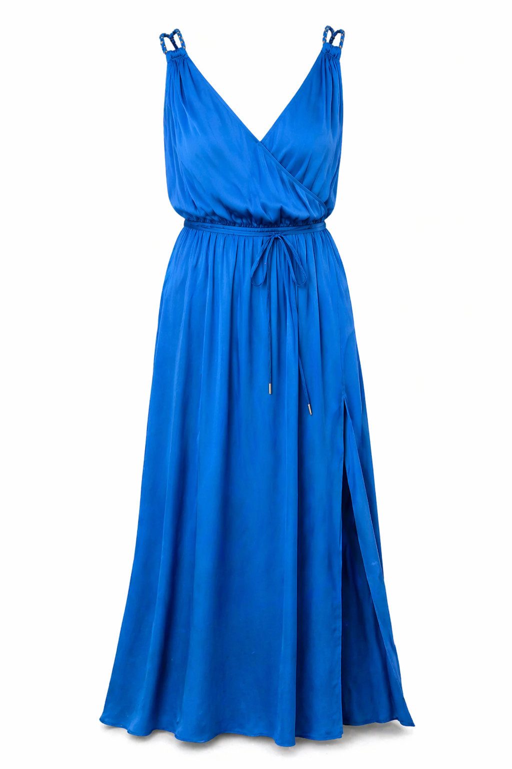 Freeman T. Porter Sommerkleid Raessy Plain Kleid - Maxikleid Damen - Sommerkleid - Kleid blau