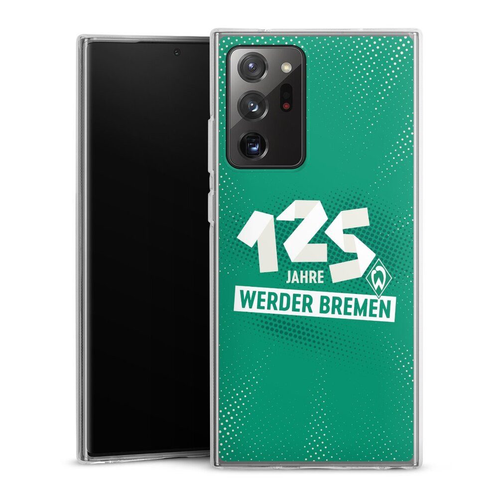 DeinDesign Handyhülle 125 Jahre Werder Bremen Offizielles Lizenzprodukt, Samsung Galaxy Note 20 Ultra Silikon Hülle Bumper Case
