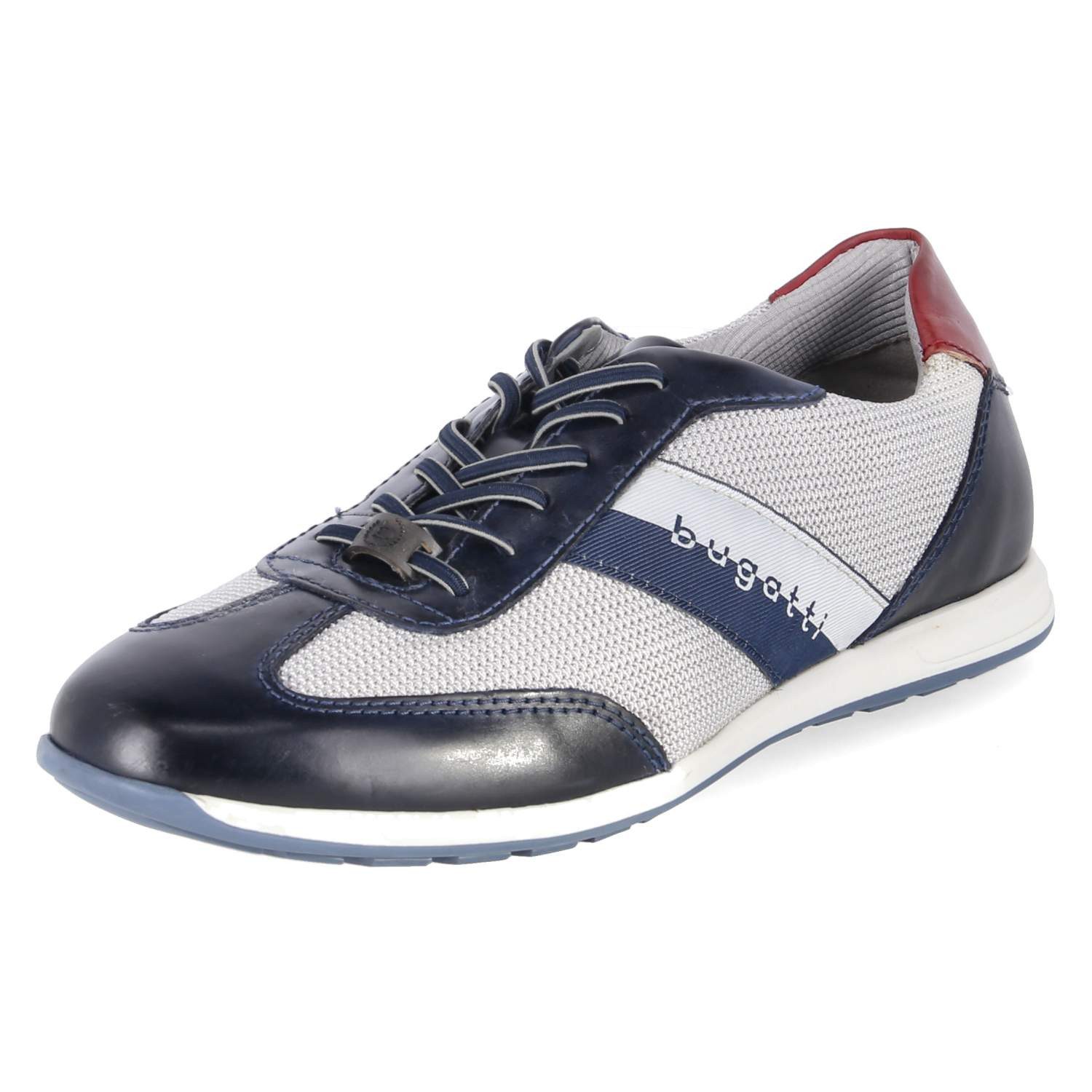 bugatti Bugatti 311A9Q051069-4012 Herren Leder & Textil blau-kombi Schnürsc günstig online kaufen