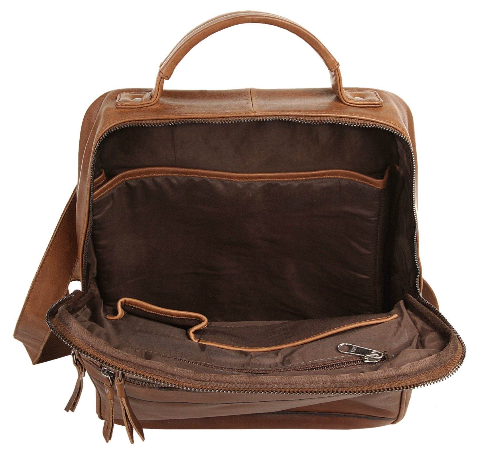 Piké Laptoprucksack, echt Leder