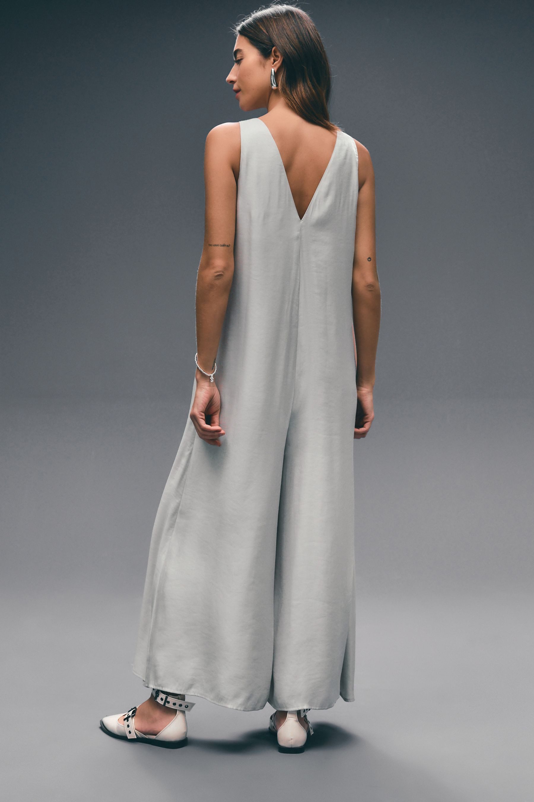 Next Jumpsuit Metallic-Jumpsuit mit weitem Bein, günstig online kaufen