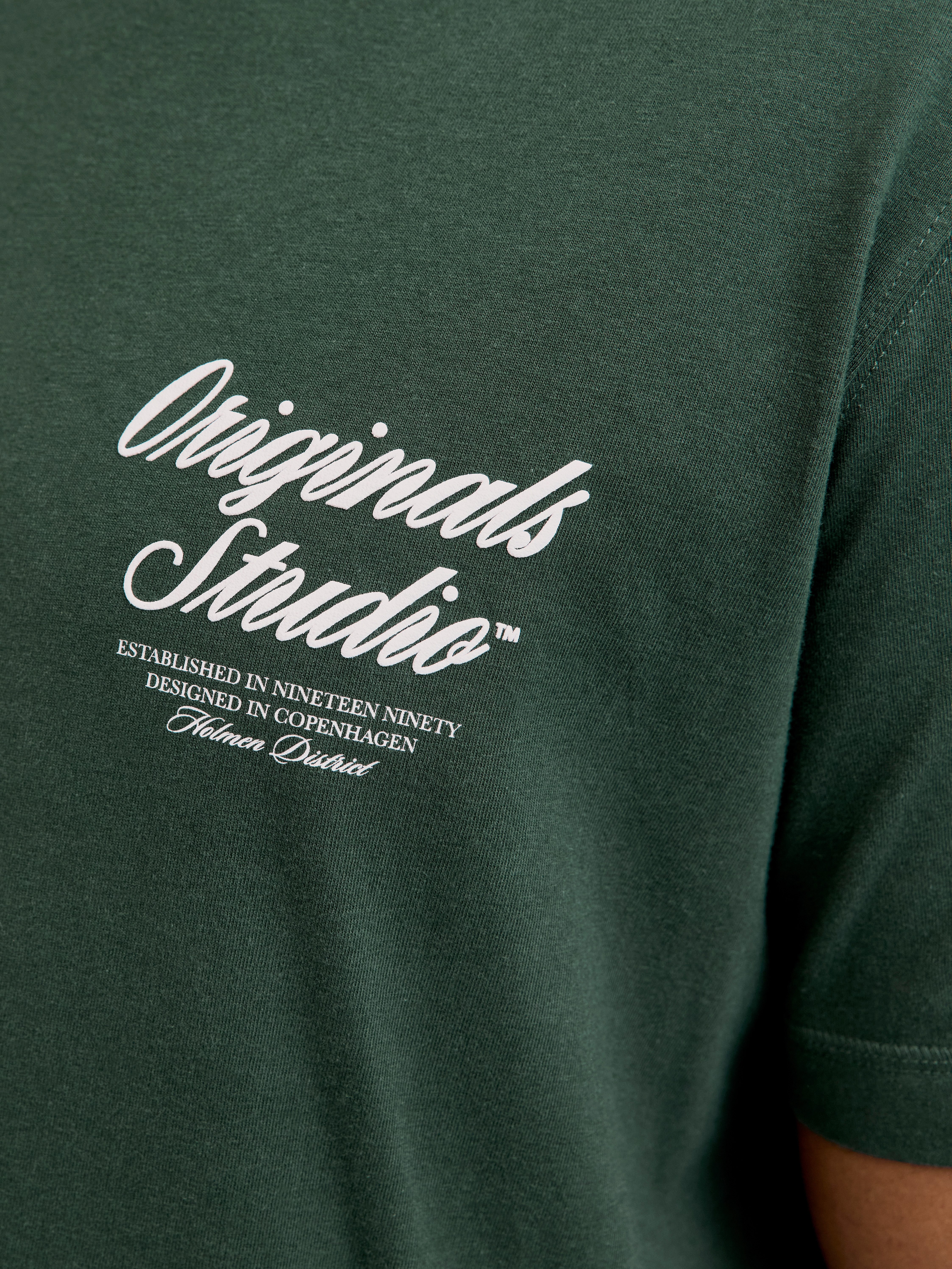 Jack & Jones PlusSize Kurzarmshirt JORNORREBRO TYPO TEE SS CREW NECK PLS mit Schriftzug