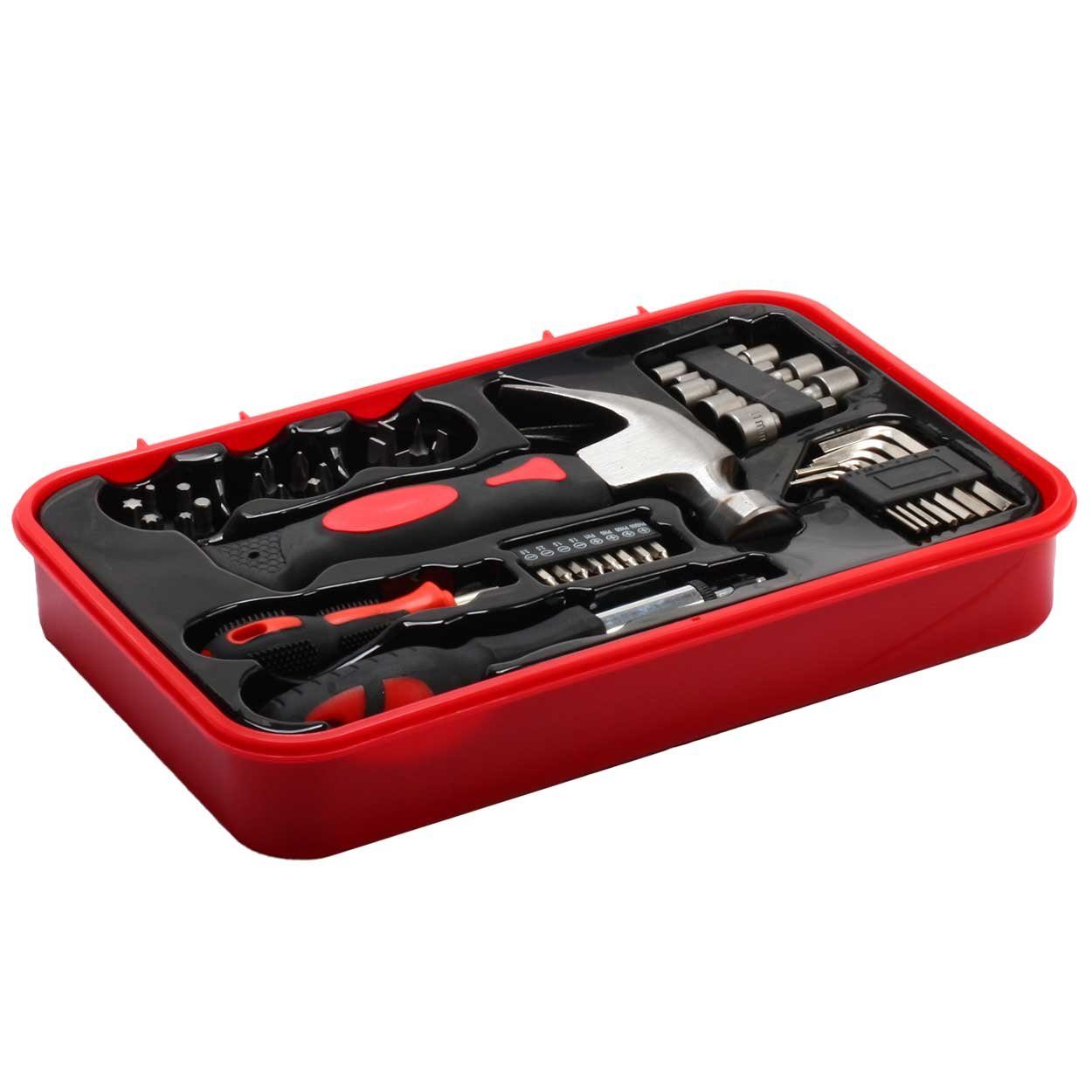 Werkzeugset Set TS-43 Handwerkzeug Box 43-teilig Werkzeugkoffer Werkzeugsatz