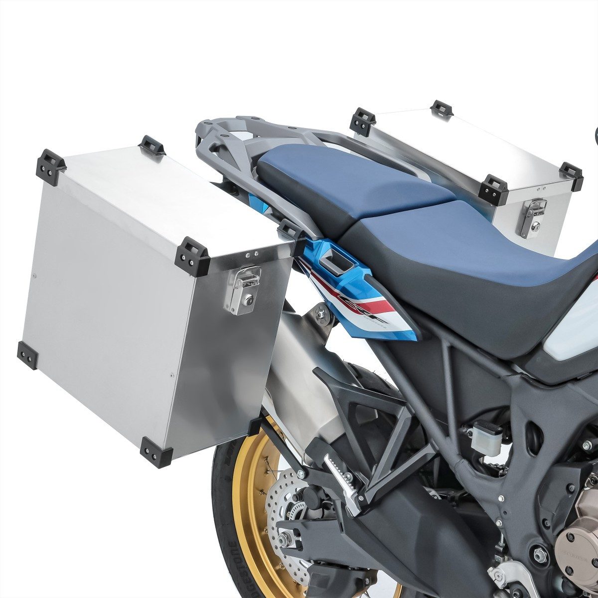 Bagtecs Kofferset Alukoffer Motorrad Set # Namib 2x40 L + Anbausatz für Kofferträger sch
