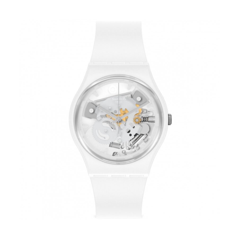 Swatch Automatikuhr Neu Gent Spot Time Weiß SO31W102