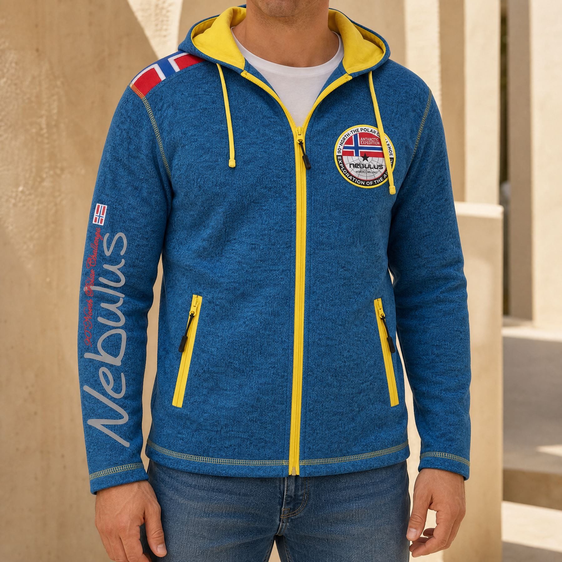 Nebulus Fleecejacke NORSKA, P5140 - Herren, malibu-gelb, S