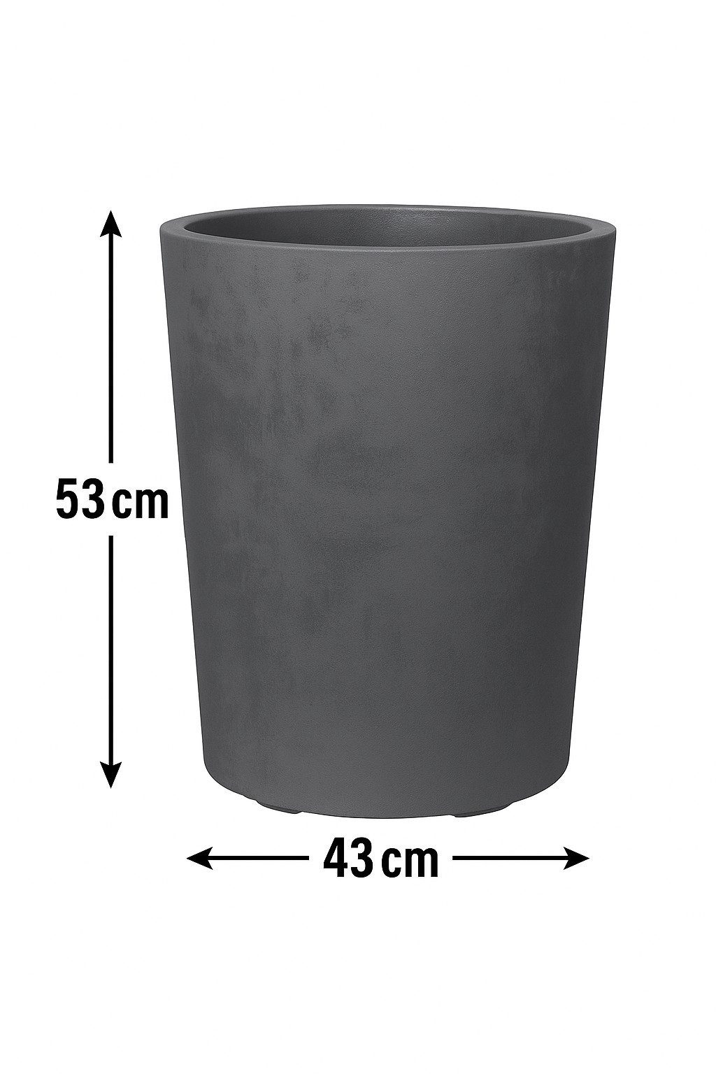 Kreher Pflanzkübel 'Millennium' aus Kunststoff 48 Liter, 2 Stück (Farbe wählbar)