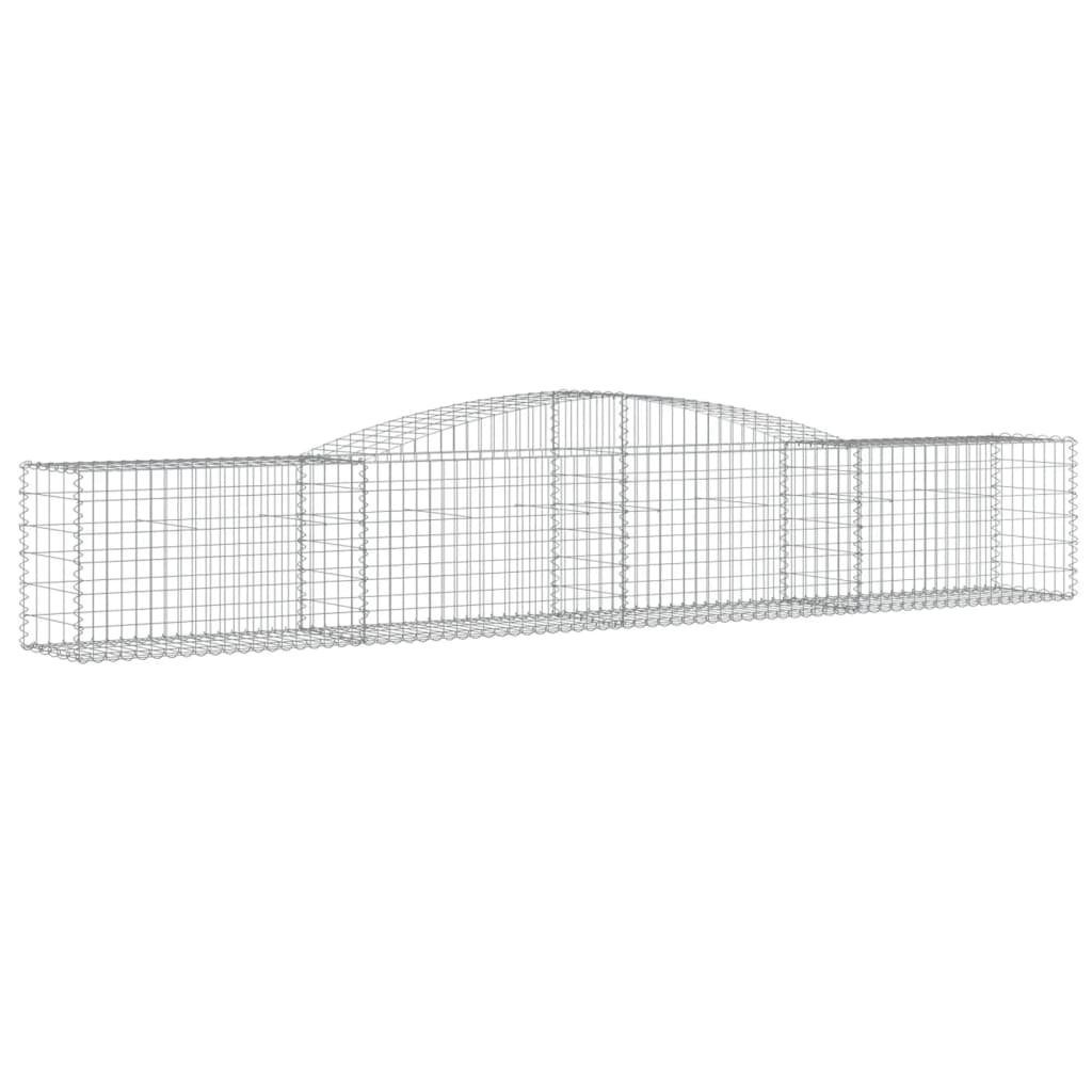 vidaXL Blumentopf Gabionen mit Hochbogen 5 Stk. 400x50x60/80cm Verzinktes Eisen (5 St)