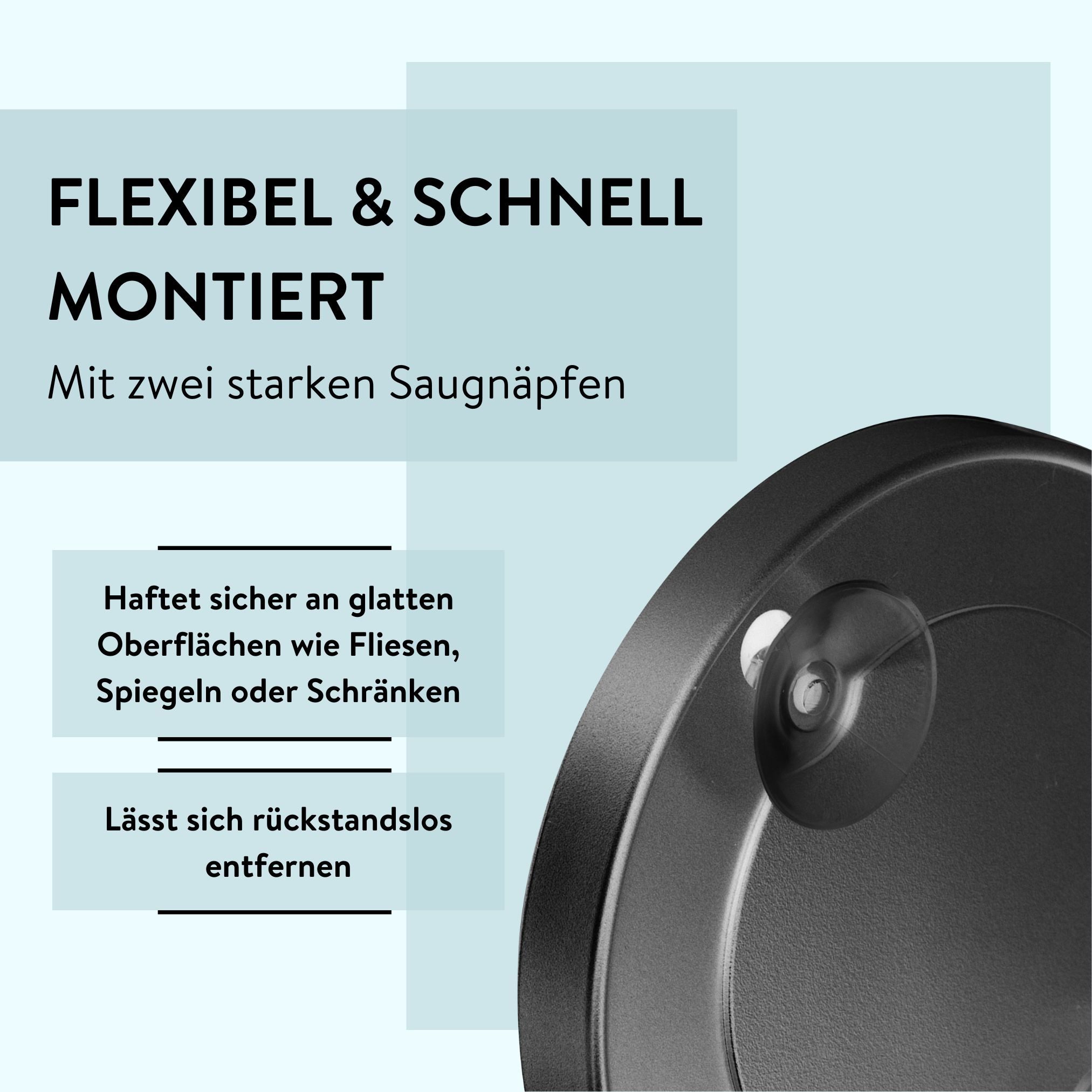 PARSA Beauty Badspiegel Essential Saugnapf-Spiegel, 10-fache Vergrößerung & Flexibler Halt – Bild 5 von 5