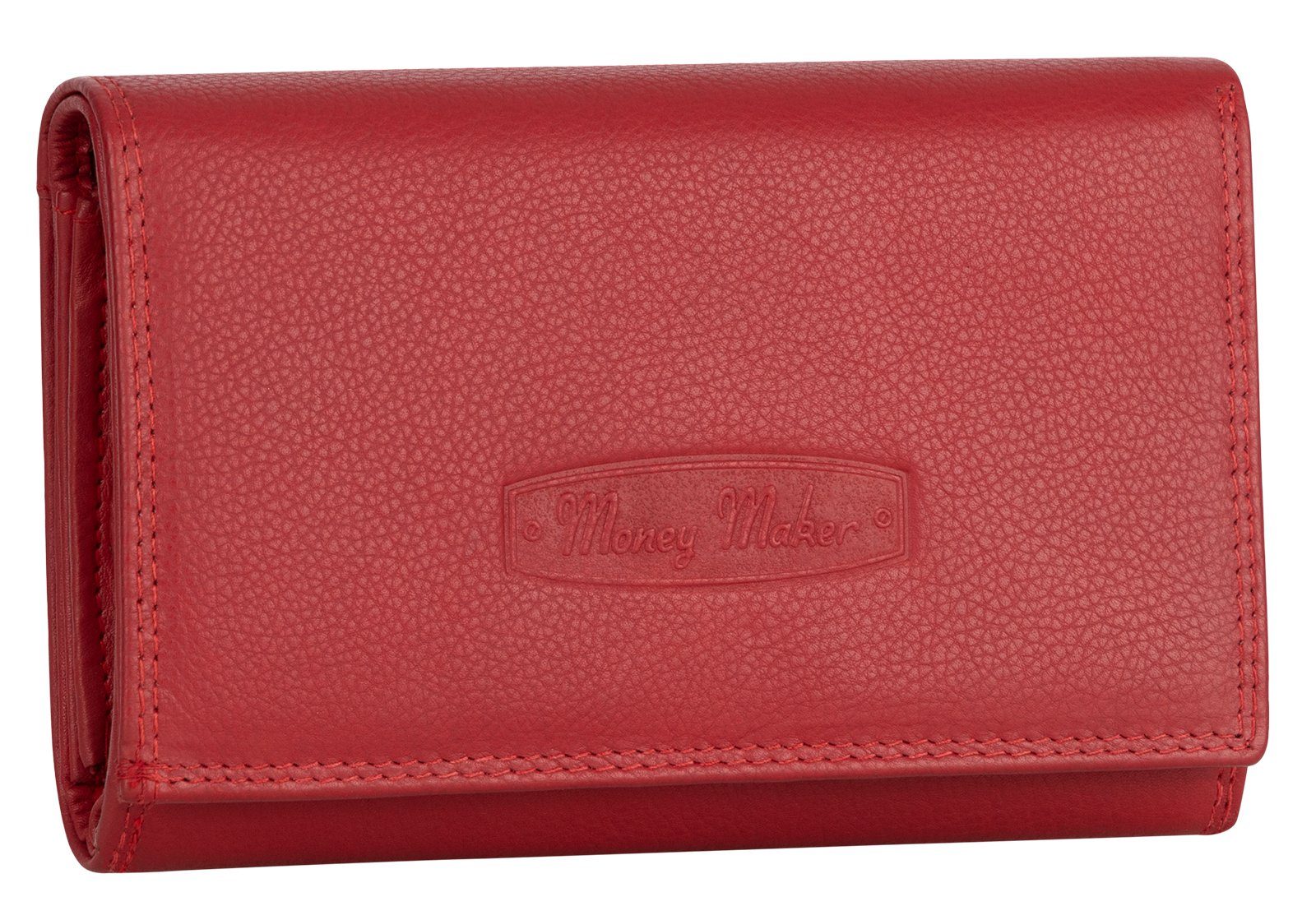Money Maker Geldbörse RFID Damen Geldbörse Portemonnaie Geldbeutel Damenbörse Leder, Damen Geldbörse klappbar mit Drückknopf Portemonnaie Geldbeutel