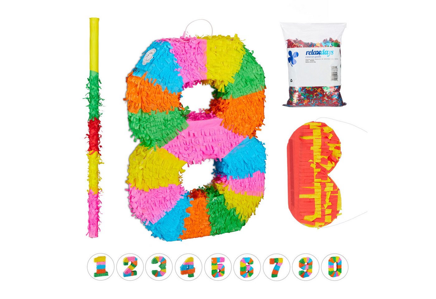 relaxdays Pinata 4-tlg. Pinata Set