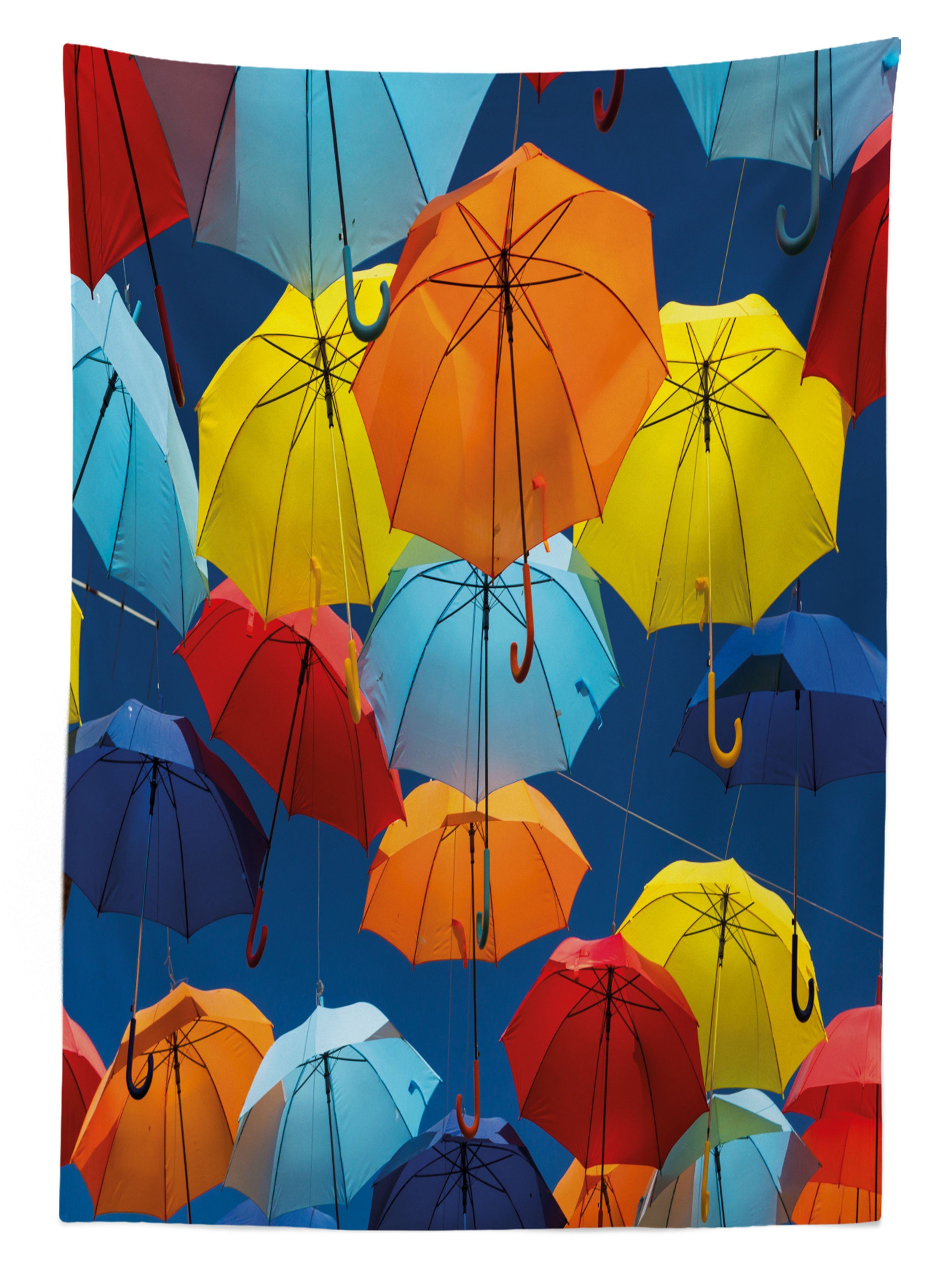 Farbfest geeignet Bereich Bunte Für Stoff Sky Farben, Abakuhaus den Klare Tischdecke Waschbar Außen Regenschirme