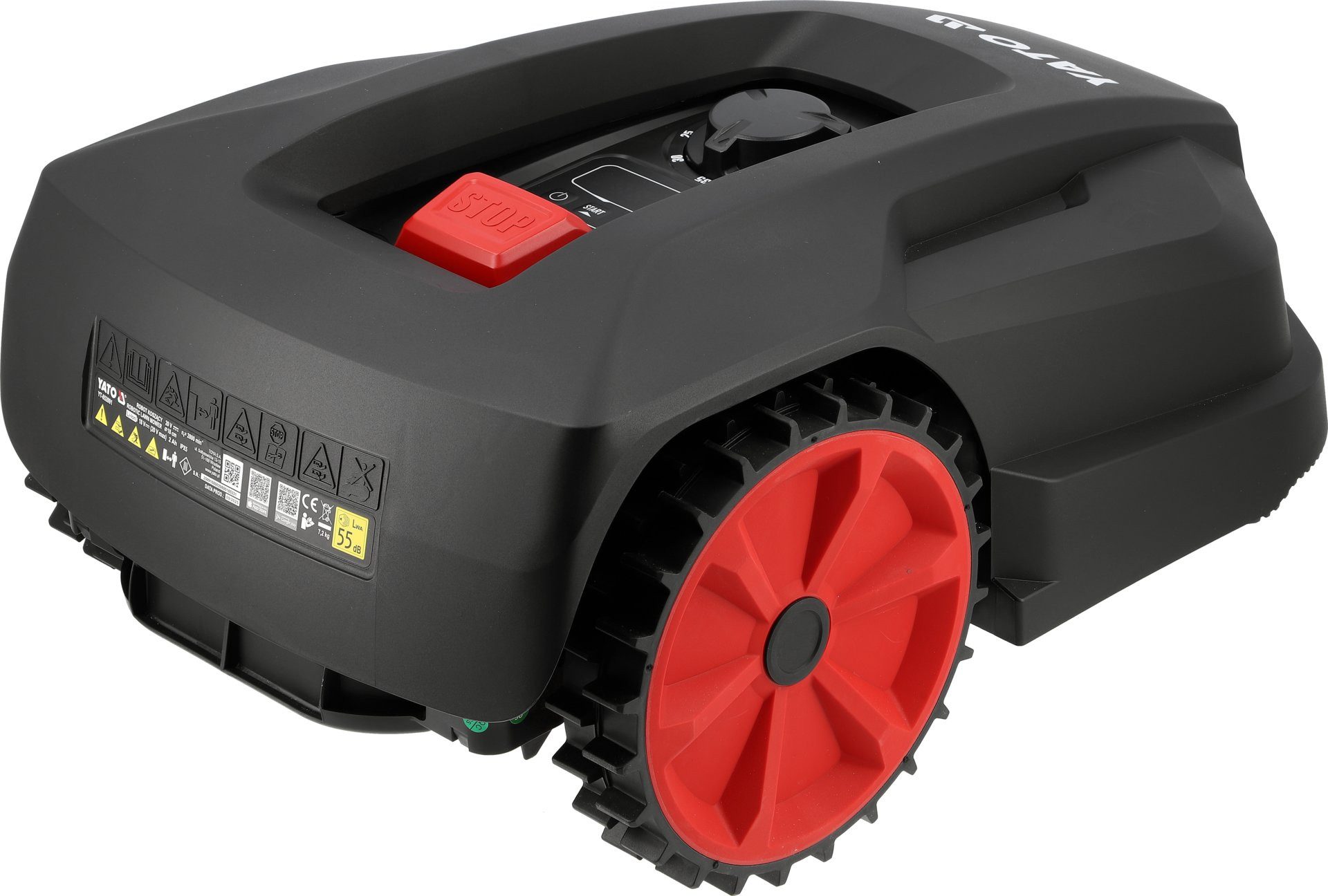 Yato Rasenmähroboter Robot tondeuse jusqu’à 800 m², capteur de pluie, appli Wi-Fi/Bluetooth, (Mähroboter Rasenflächen bis 800m², Regensensor, App (Wi-Fi/Bluetooth)