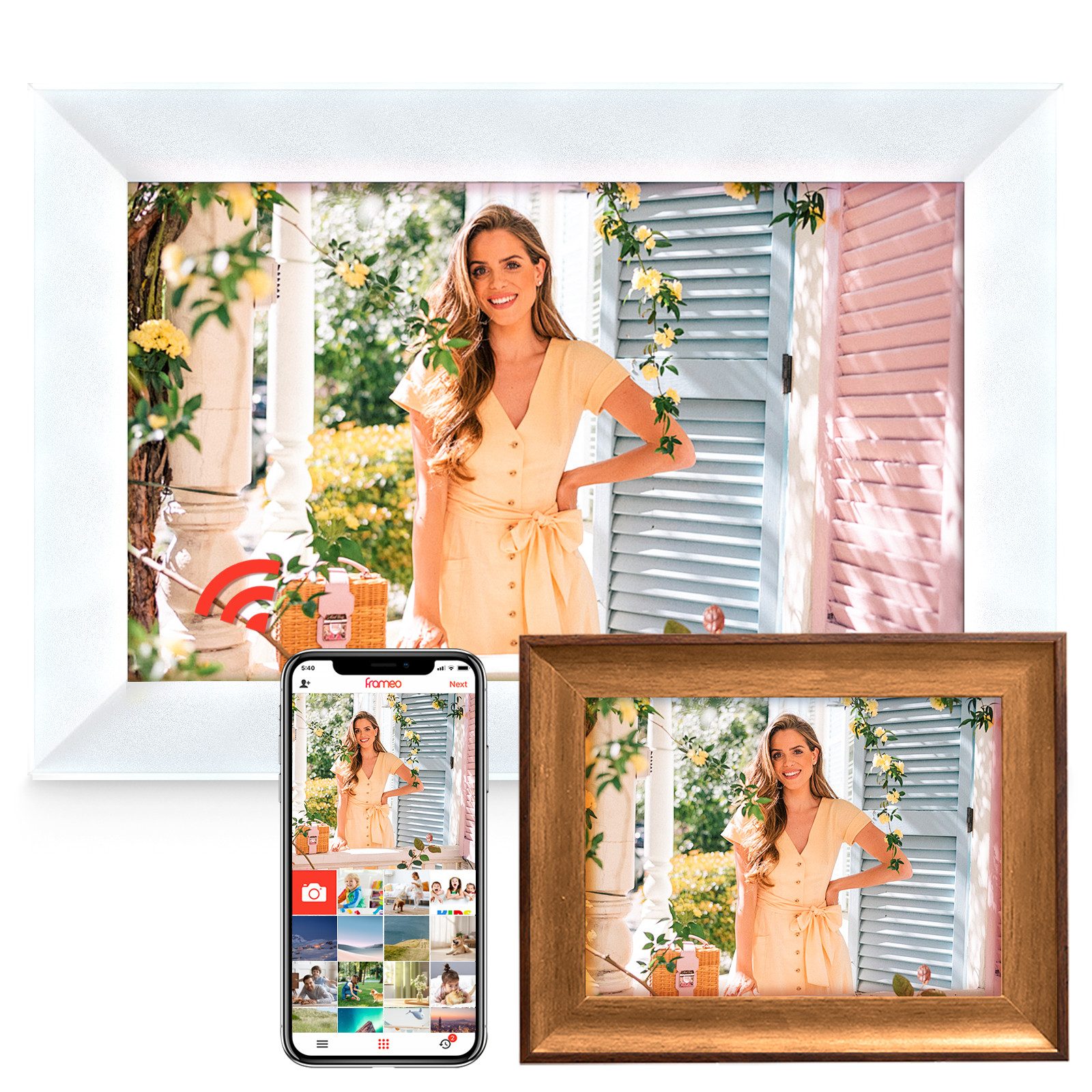 Fine Life Pro Digitaler Fotorahmen mit WiFi-Fotoübertragung. Digitaler Bild günstig online kaufen