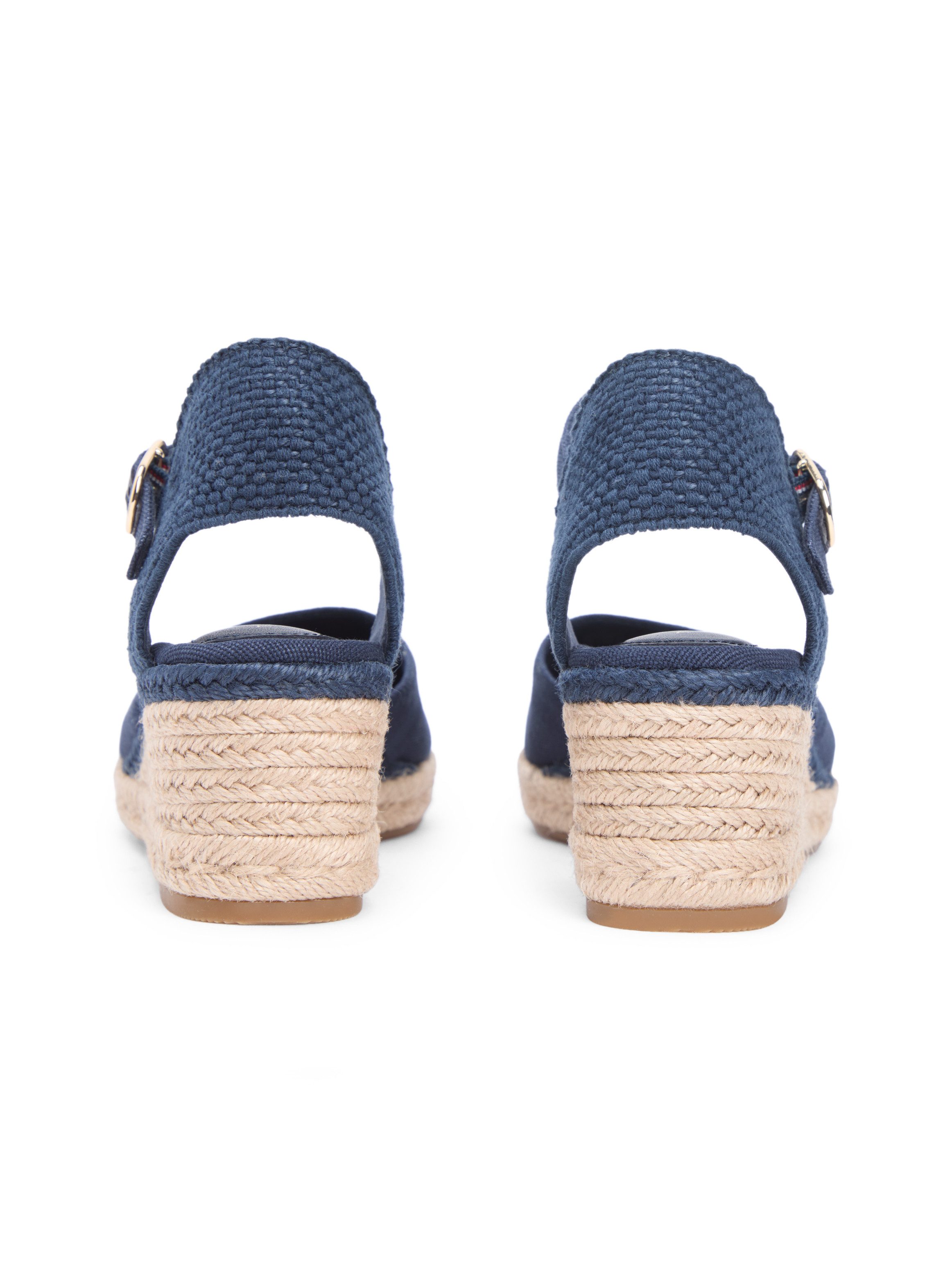 Tommy Hilfiger MID WEDGE ESPAD CLOSED TOE Keilsandalette Plateau, Sommerschuh mit verstellbarer Schnalle, schmale Form – Bild 3 von 5
