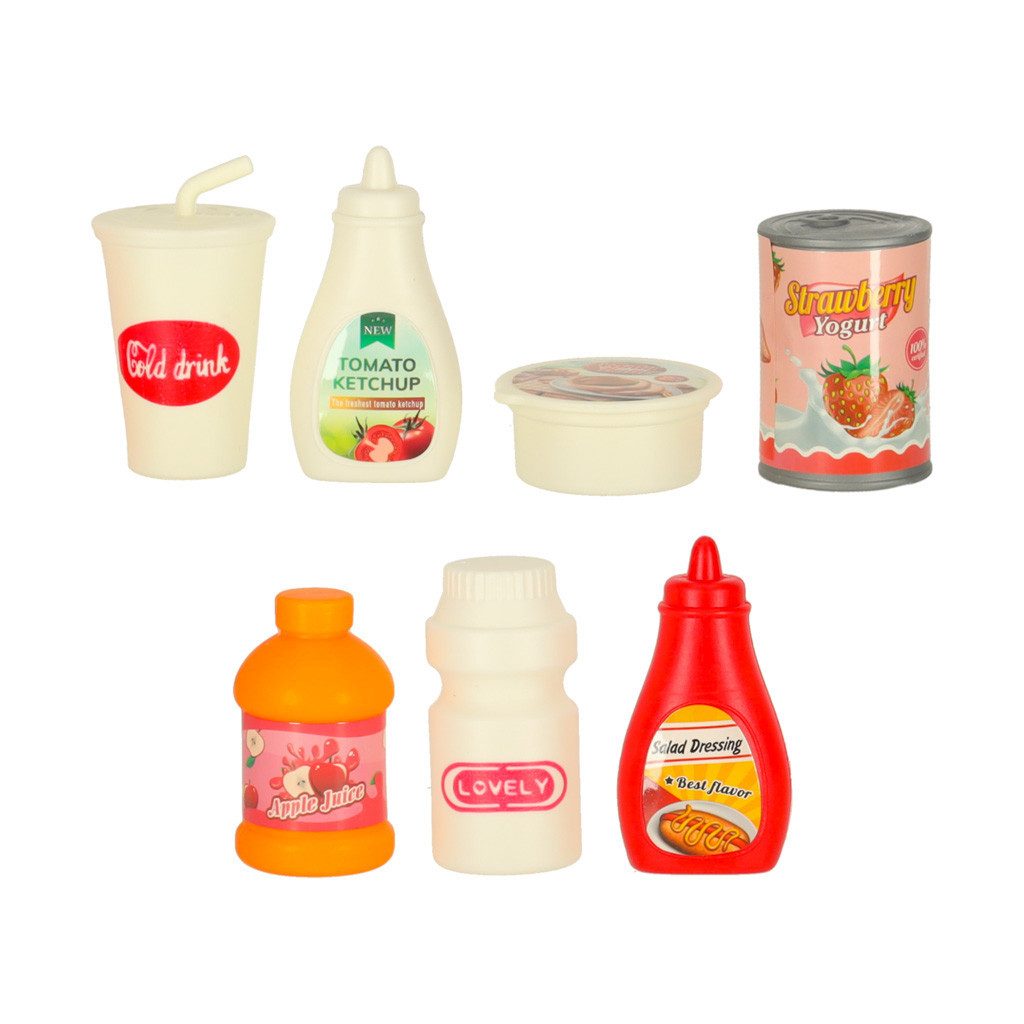 LA CUTE Spielküche Mikrowellen-Toaster-Mixer Küchenspielset Zubehör Kinder ab 3 Jahren Kunststoff, Realistisches Küchenspiel-Set vielseitigem Zubehör