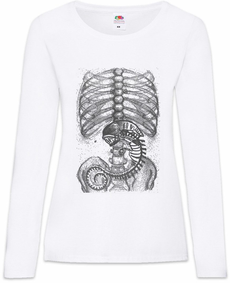 Urban Backwoods Langarmshirt Xenomorph Alien II Damen Langarmshirt Ripley Prometheus Nostromo (1-tlg) Weyland Saga Face Hugger