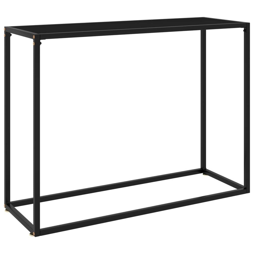 Beistelltisch aus Stahl mit Glasböden in Schwarz