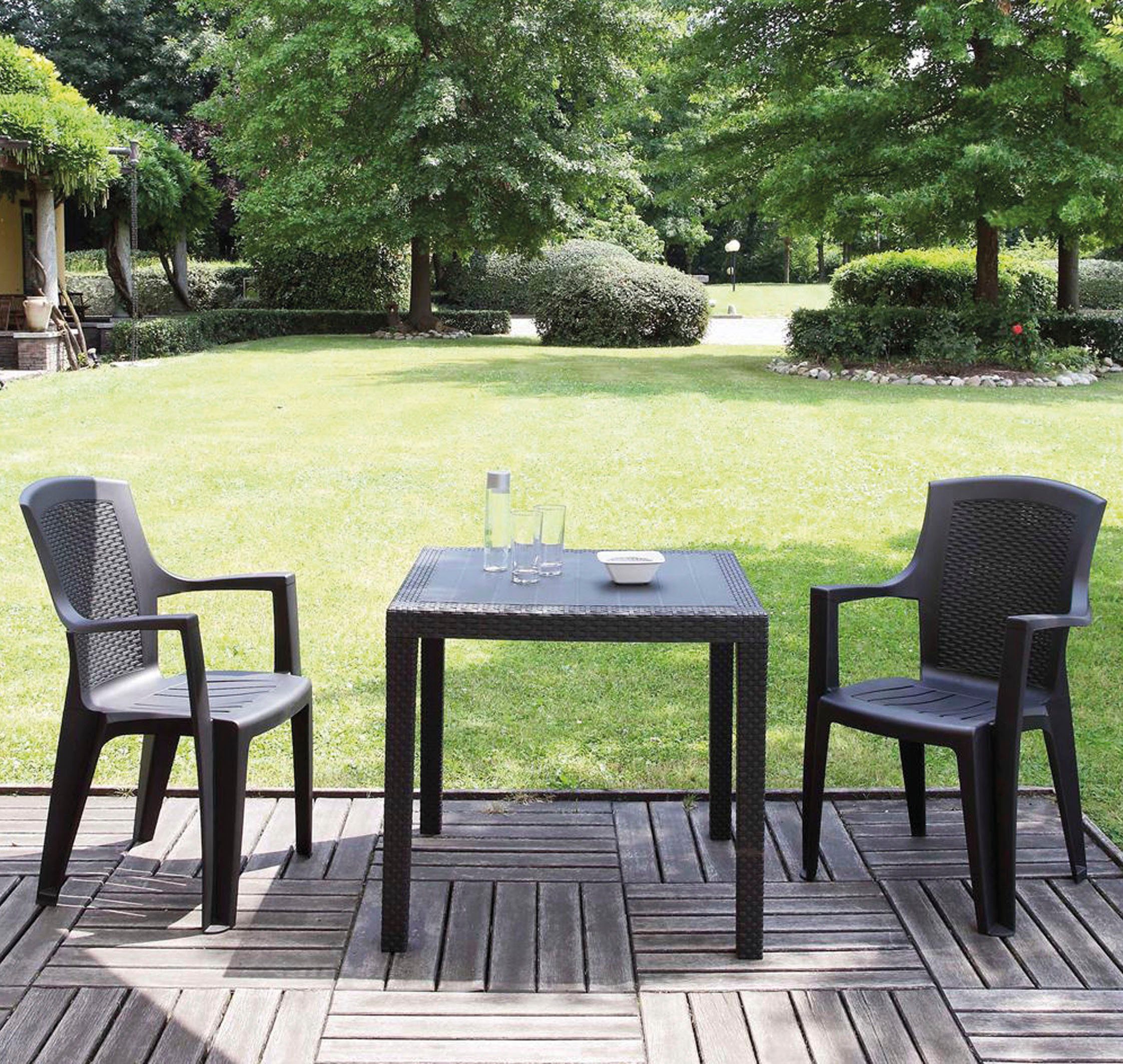 Eden Stapelsesseln anthrazit Progarden 2-St), bestehend (Set, aus Gartensessel 2