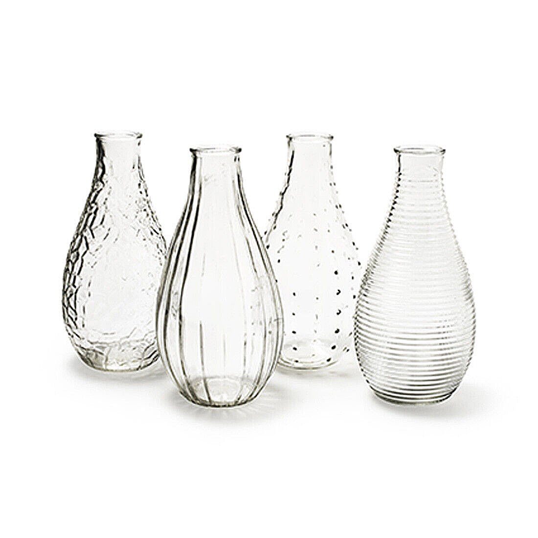 Set decor d12 Glasvase Tischvase Glas Vase cm Annimuck klar h24 (4 x 4 Vintage St)
