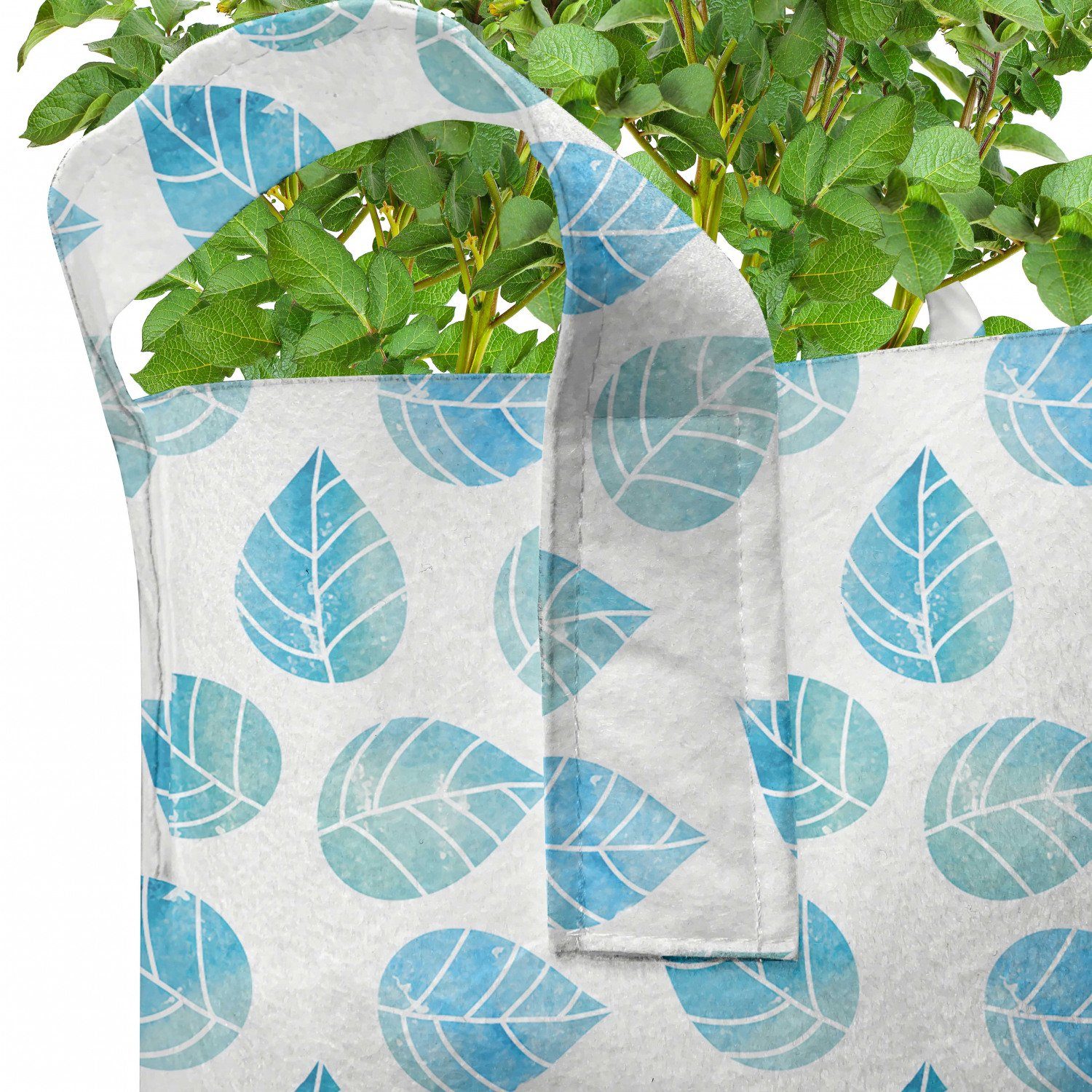 Abakuhaus Pflanzkübel hochleistungsfähig für Blaue mit Aquarell Griffen Stofftöpfe Gefallen Blätter Pflanzen