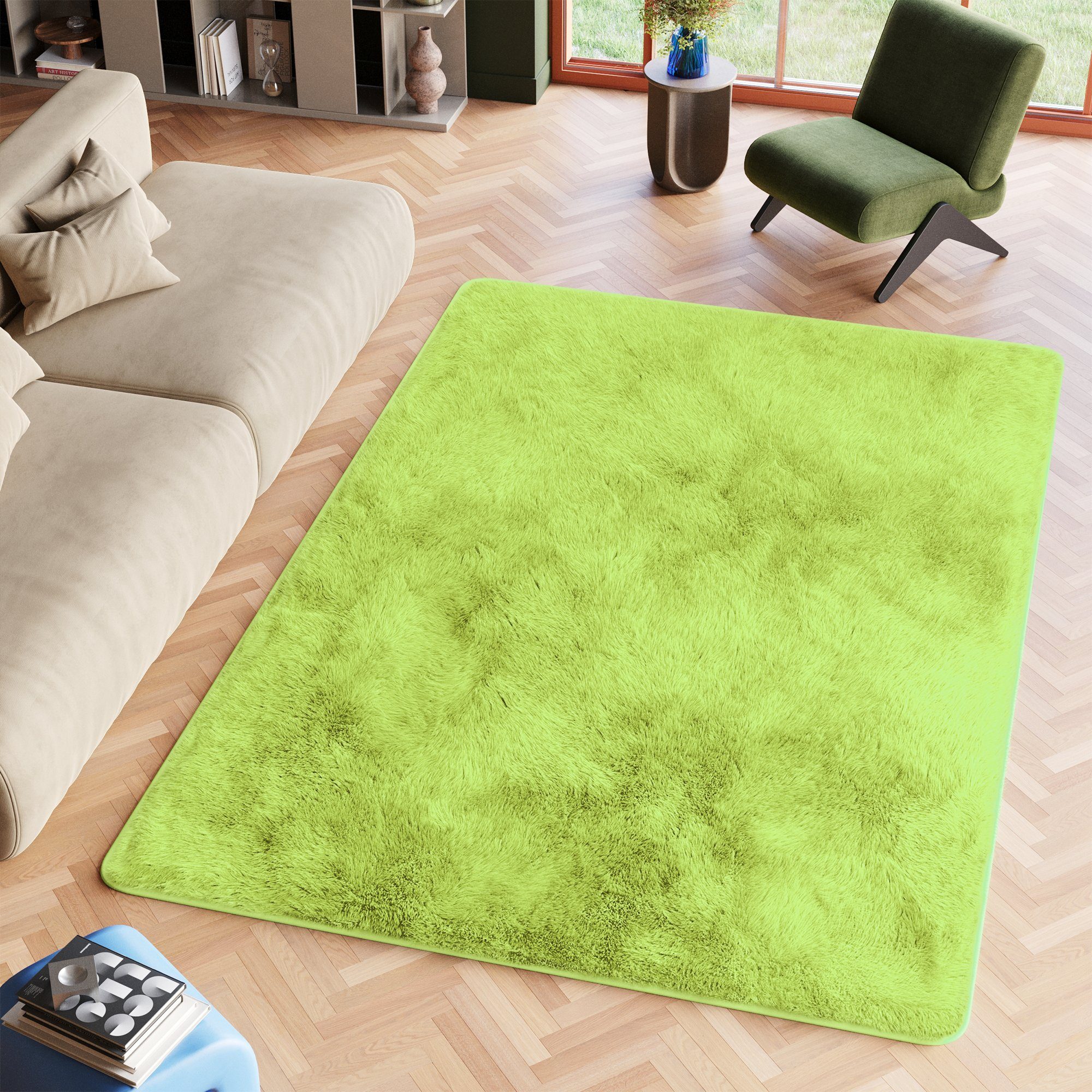 Tapiso Hochflor-Teppich SILK, rechteckig, Höhe: 35 mm, Wohnzimmer, Schlafzi günstig online kaufen