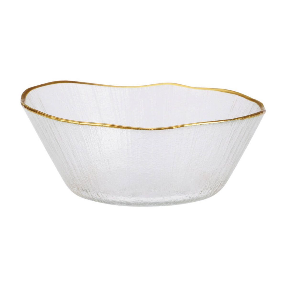 Home & styling collection Schüssel Glas Schale mit goldener Umrandung DATURA, 15 cm, Glas, (1 Stk), mit goldener Umrandung