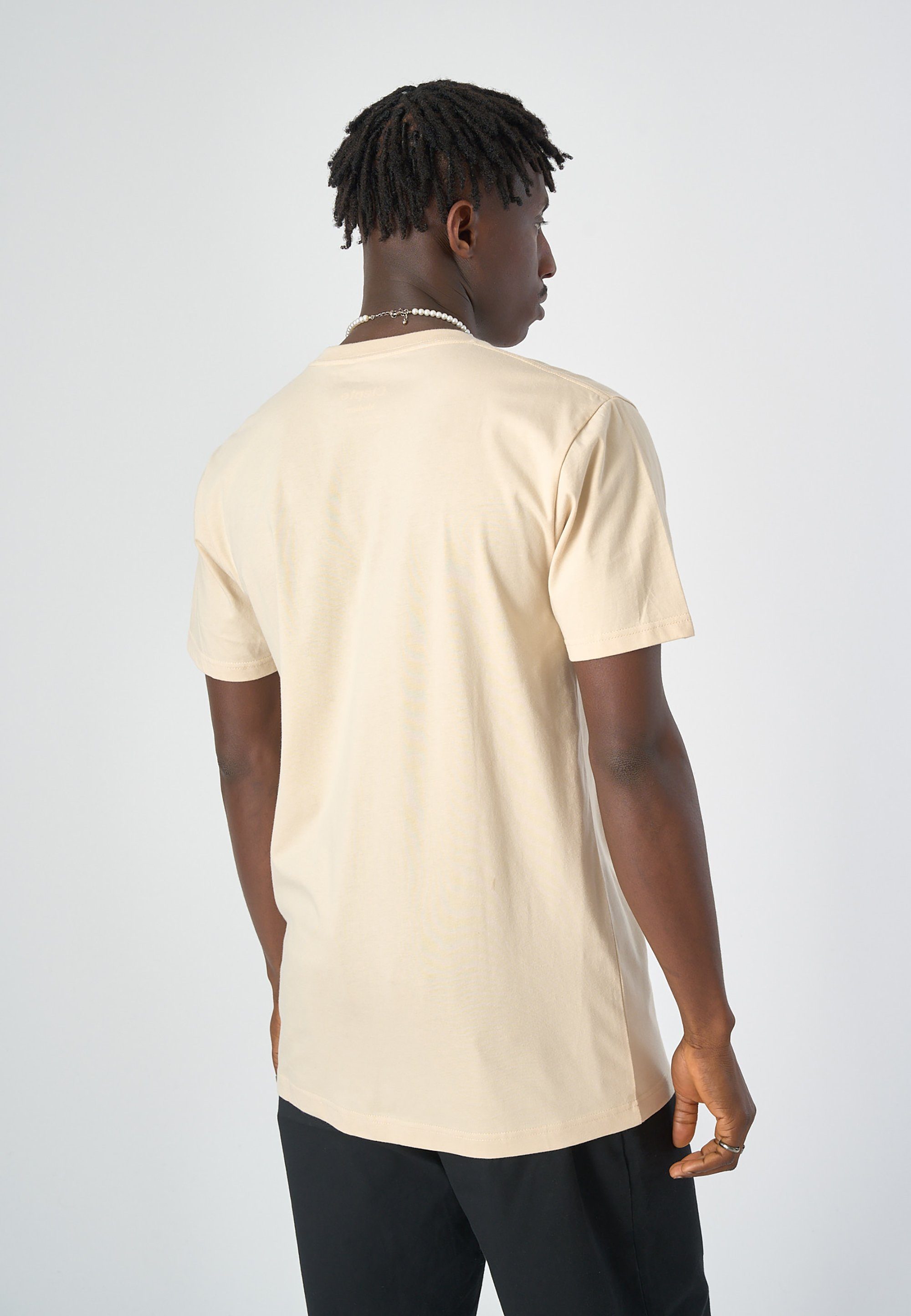 T-Shirt mit Gull-Stickerei Embro Cleptomanicx dunkelblau-türkis Gull (1-tlg)