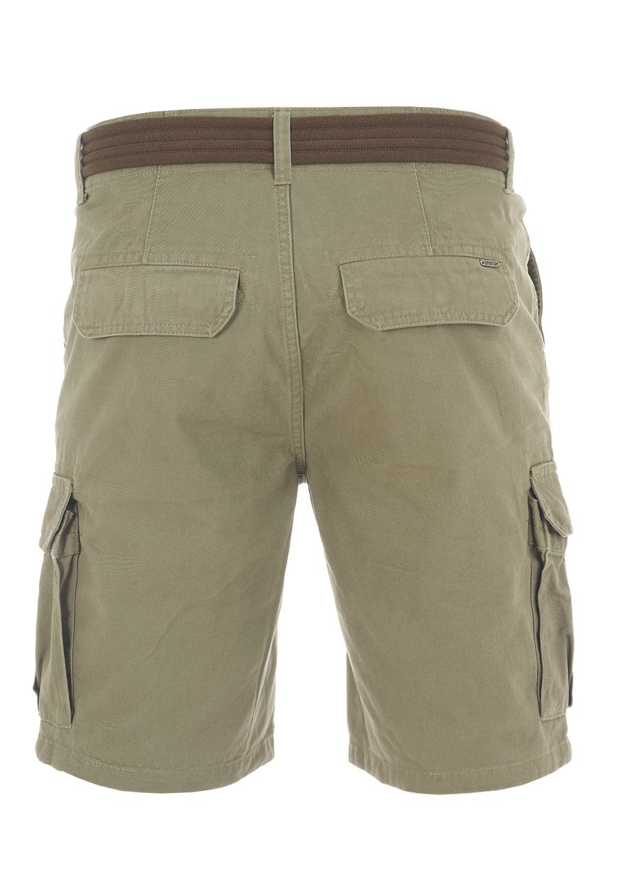 Shorts Gürtel riverso Bermudashorts Cargoshorts Herren Middle (12300) mit Green RIVJakob Fit Regular