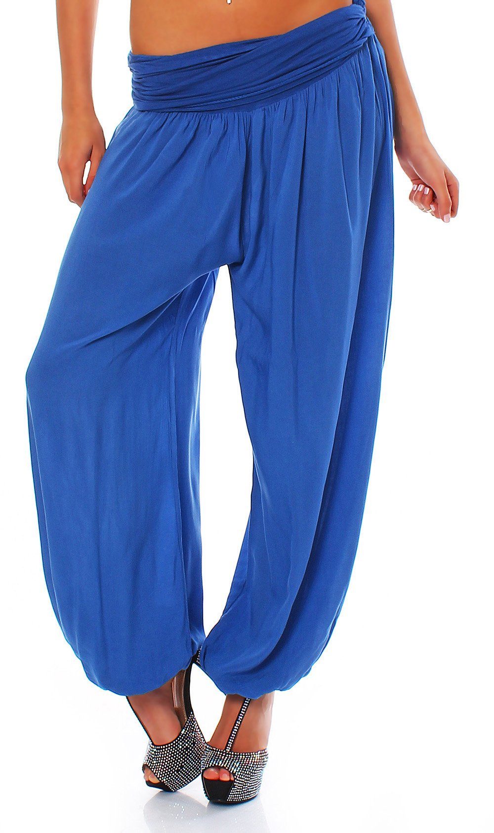 malito more than fashion Haremshose malito Damen Pumphose in Uni Farben, Haremshose zum Tanzen, Aladinho Sommer Haremshose Einheitsgröße