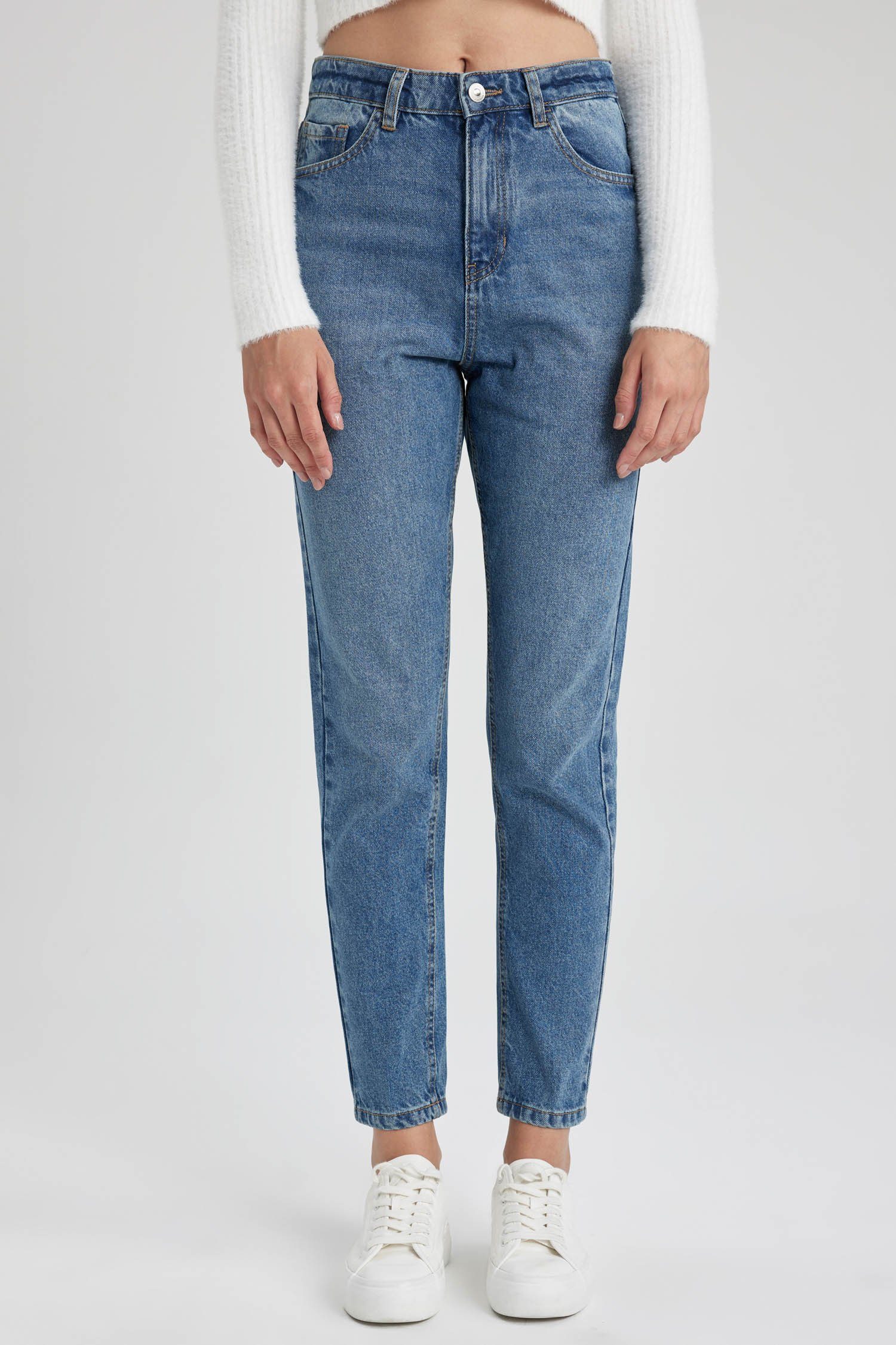 DeFacto Mom-Jeans Damen Mom-Jeans MOM FIT