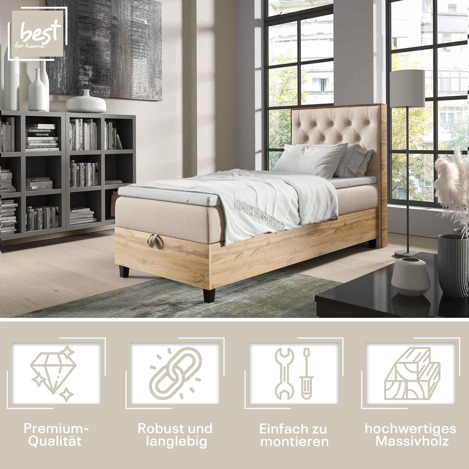Best for Home Boxspringbett mit Bettkasten günstig online kaufen
