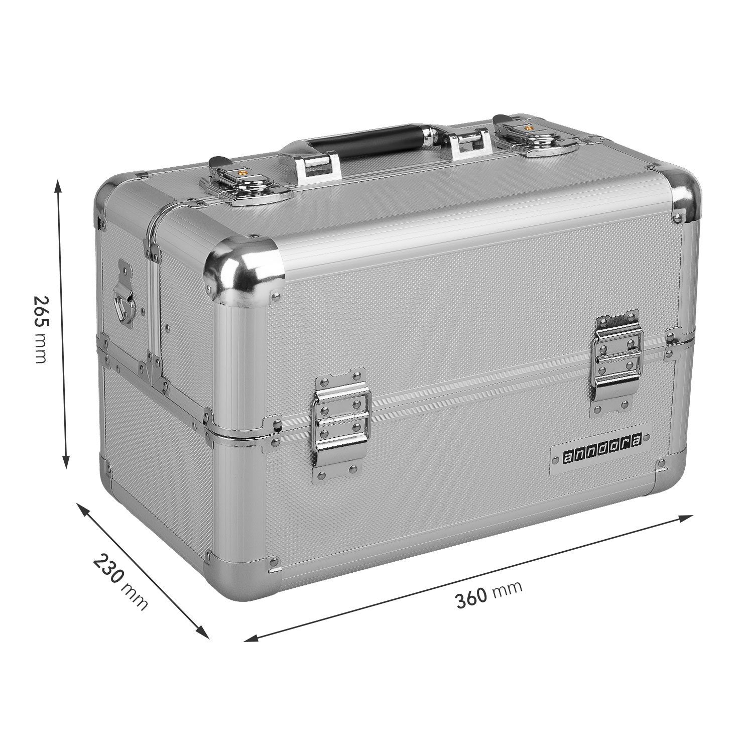 anndora Kosmetikkoffer Multikoffer Sortimentskoffer (silber), variable günstig online kaufen