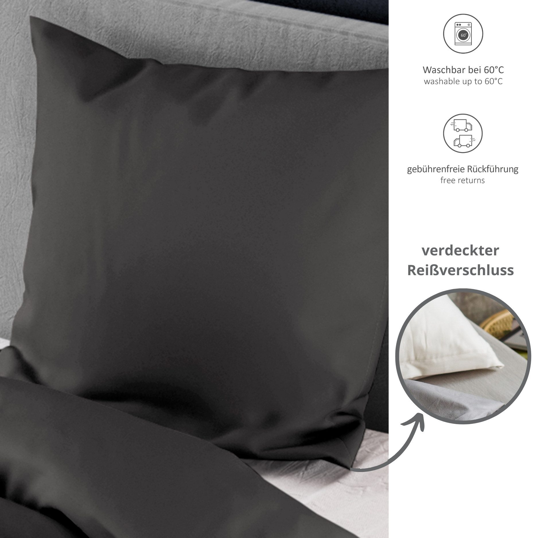 liebling Bettwäsche Satin, Mako Satin, sanforisiert, günstig online kaufen