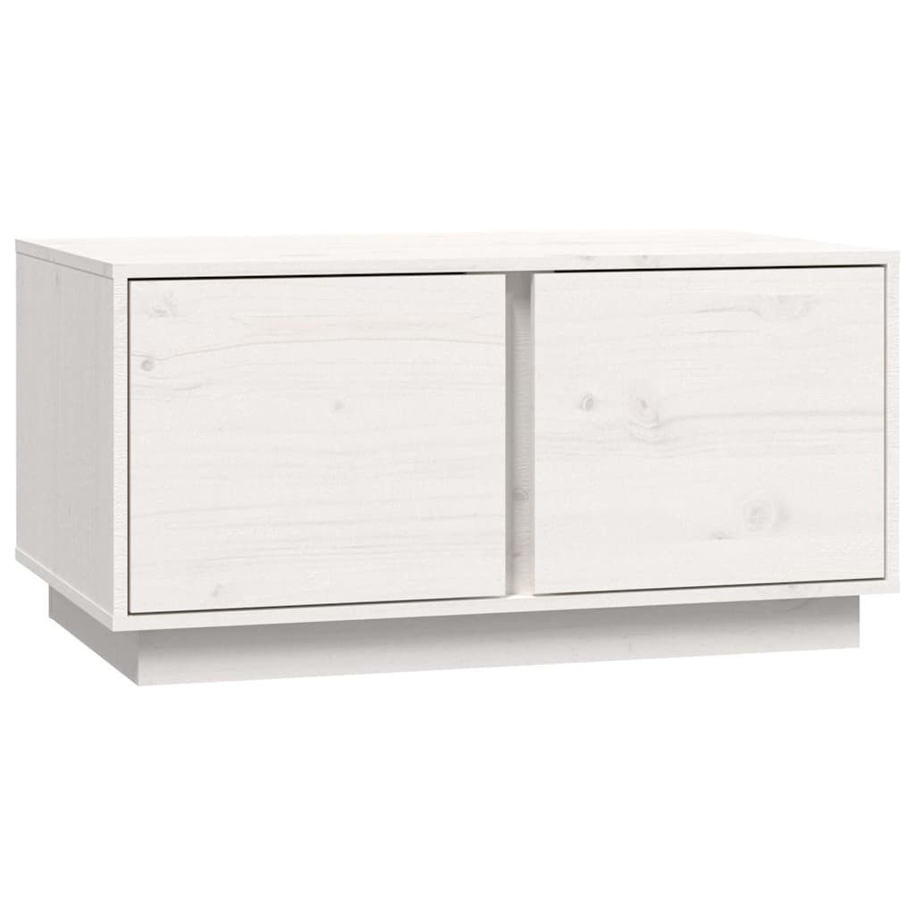 vidaXL Couchtisch Couchtisch Weiß 80x50x40 cm Massivholz Kiefer (1-St)