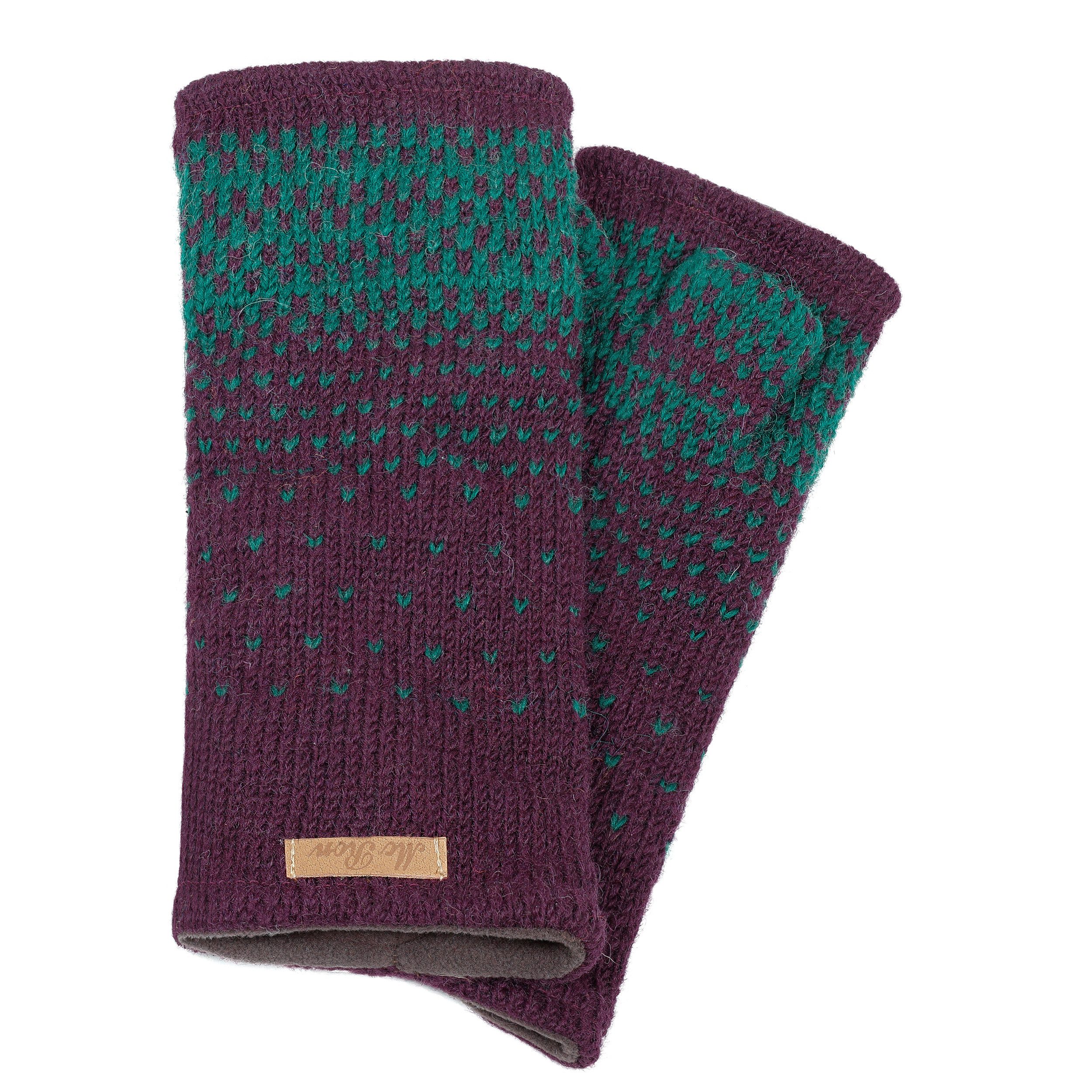 McRon Защитные манжеты Pulswärmer Modell Ida mit Daumen, mit hohem Schurwoll-Anteil, komplett mit Fleece gefüttert