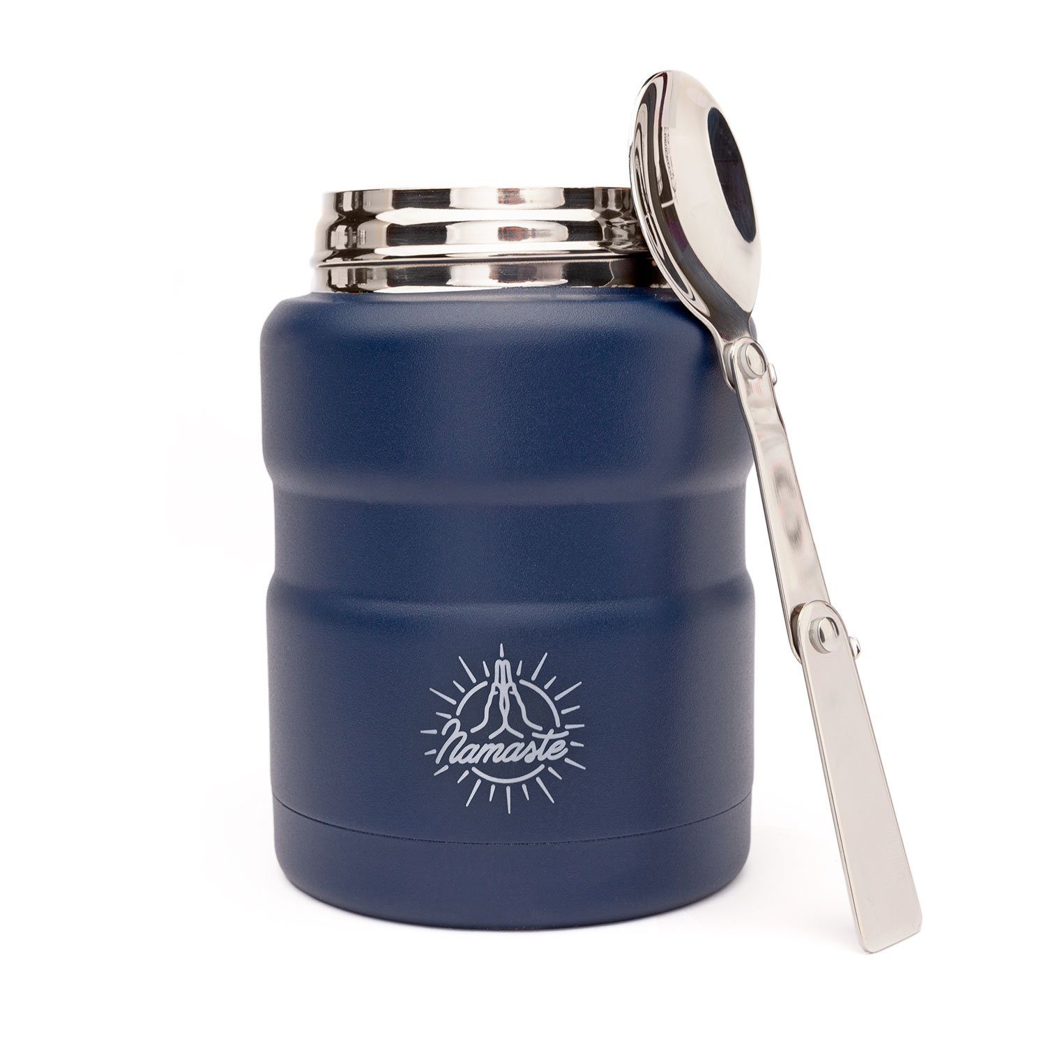 bodhi Lunchbox Isolierter Food Container mit Namaste-Motiv Klein, 500 ml, Edelstahl