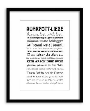 artissimo Poster Poster mit Spruch DinA4 Bild Wandbild Sprüche Text Ruhrpott Ruhrgebiet, witzige Zitate und Sprüche: Ruhrgebiet