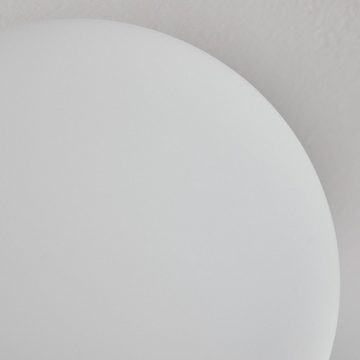 hofstein Deckenleuchte Deckenlampe aus Metall/Riffelglas in Schwarz/Klar, ohne Leuchtmittel, Leuchte mit Schirmen aus Glas (10 cm), 6 x G9, ohne Leuchtmittel