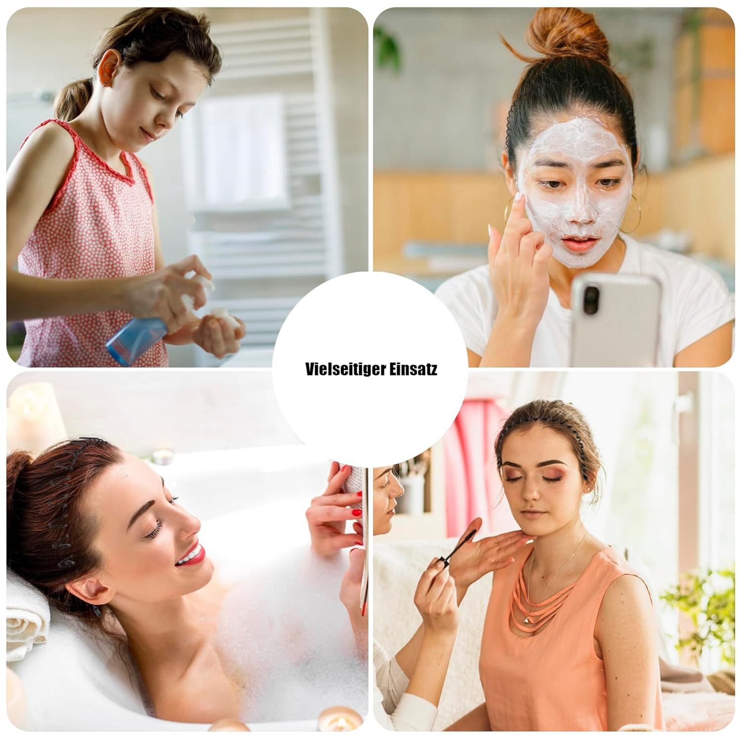 Bextsrack Haarband Herren Haarreif Haarreifen Damen Männer Haarband, 10-tlg.