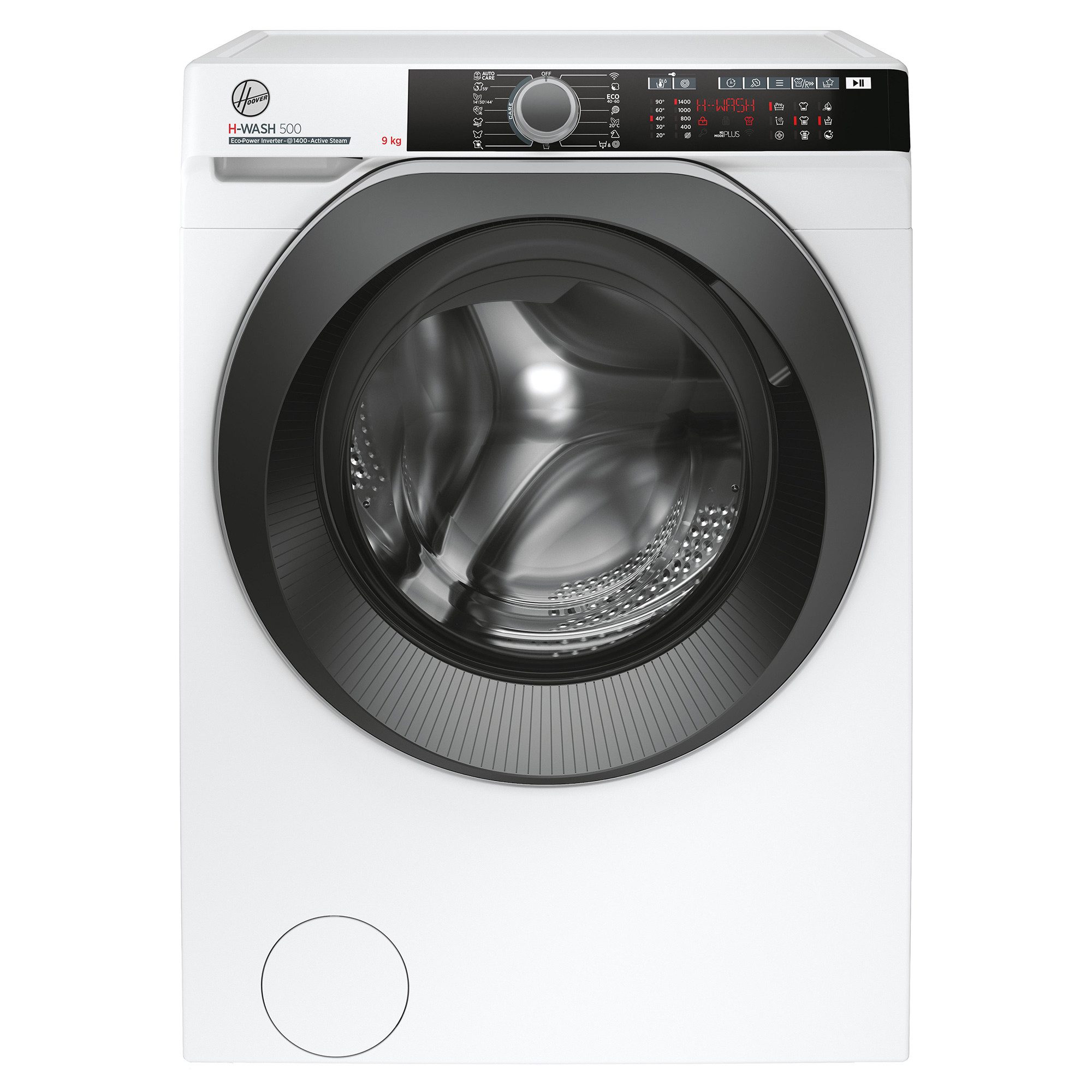 Hoover Waschmaschine H-WASH 500 HWE 49AMBS/1-S, 9 kg, 1400 U/min, Power Care System, ActiveSteam, Wi-Fi + Bluetooth
