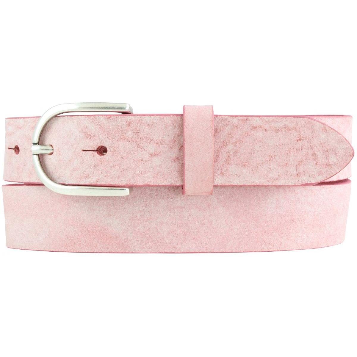 BELTINGER Ledergürtel Damen-Gürtel aus weichem Vollrindleder Vintage-Look 3 cm - Leder-Gürte (1-St) weiches Leder, Gürtelschnalle in Altsilber, Vintage